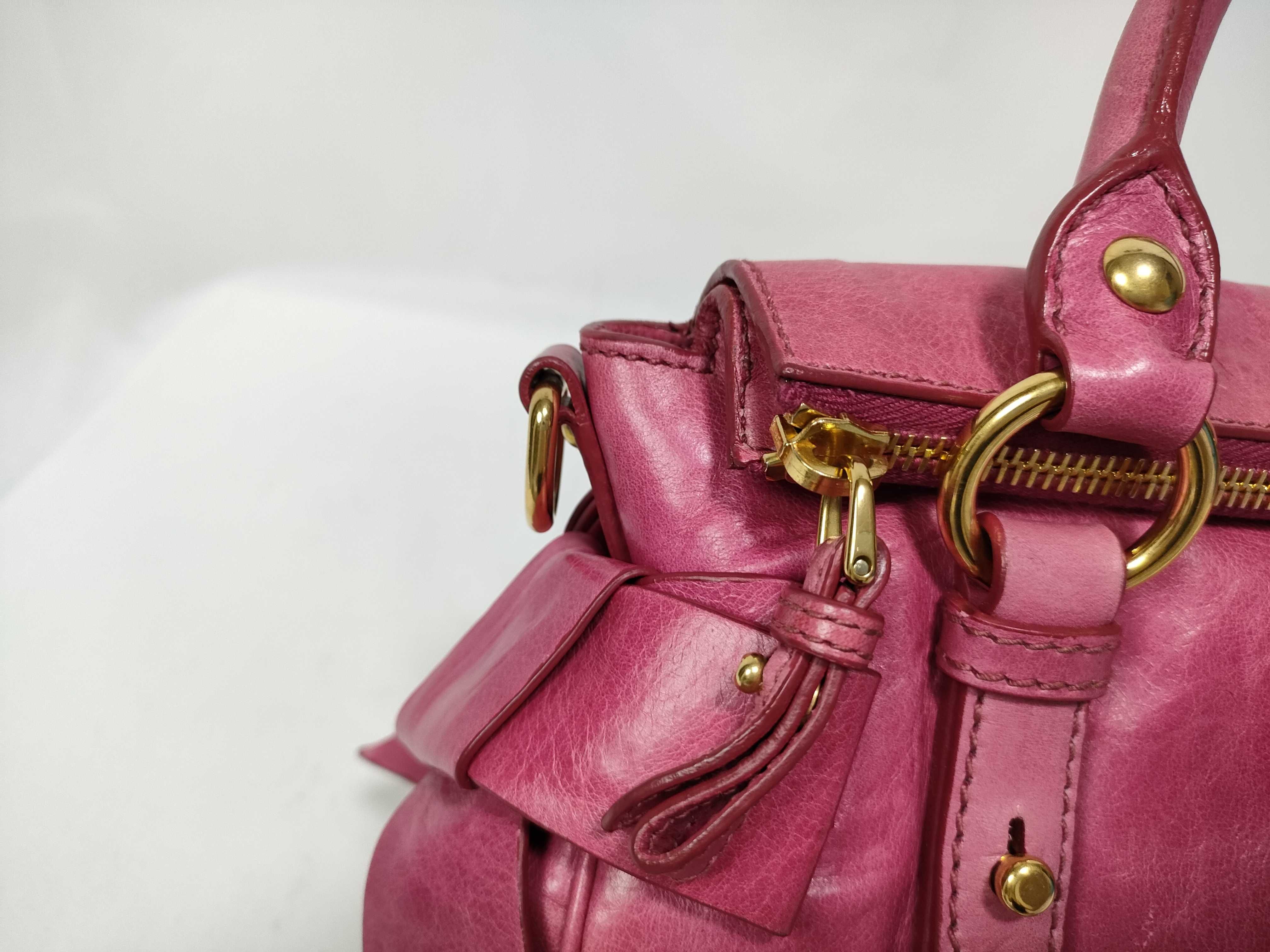 Vitello Handbag Shoulder Bag Pink Handbag — view 11