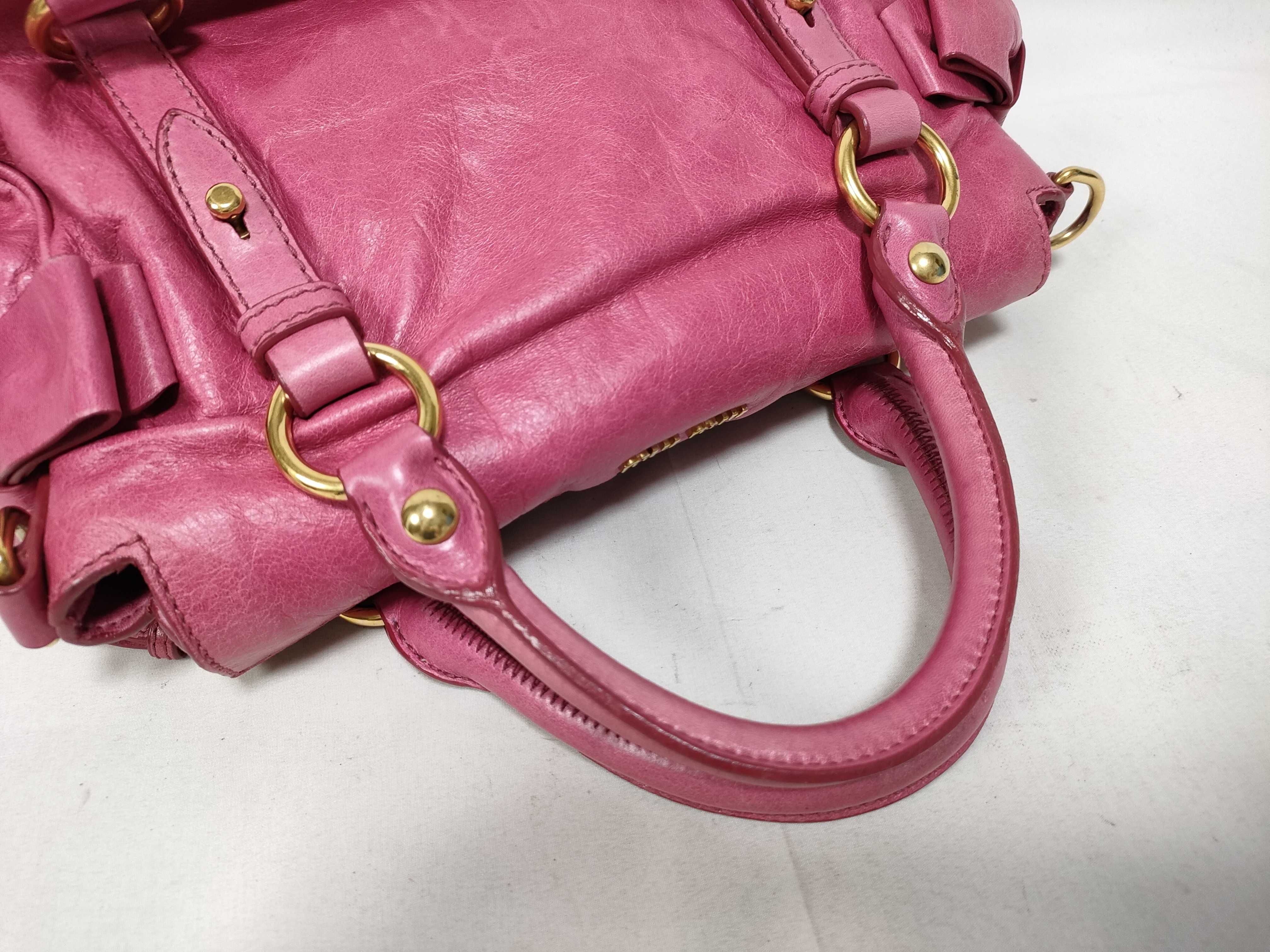 Vitello Handbag Shoulder Bag Pink Handbag — view 9