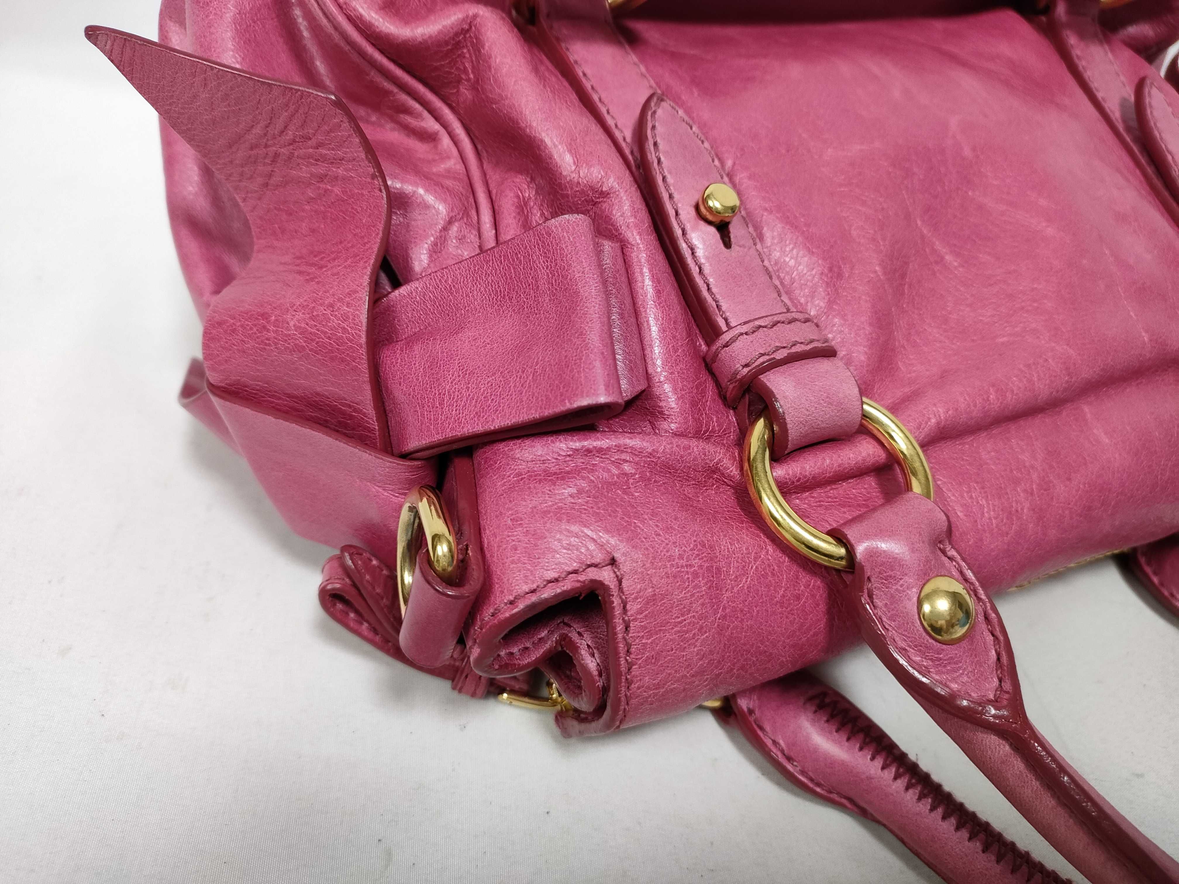 Vitello Handbag Shoulder Bag Pink Handbag — view 10