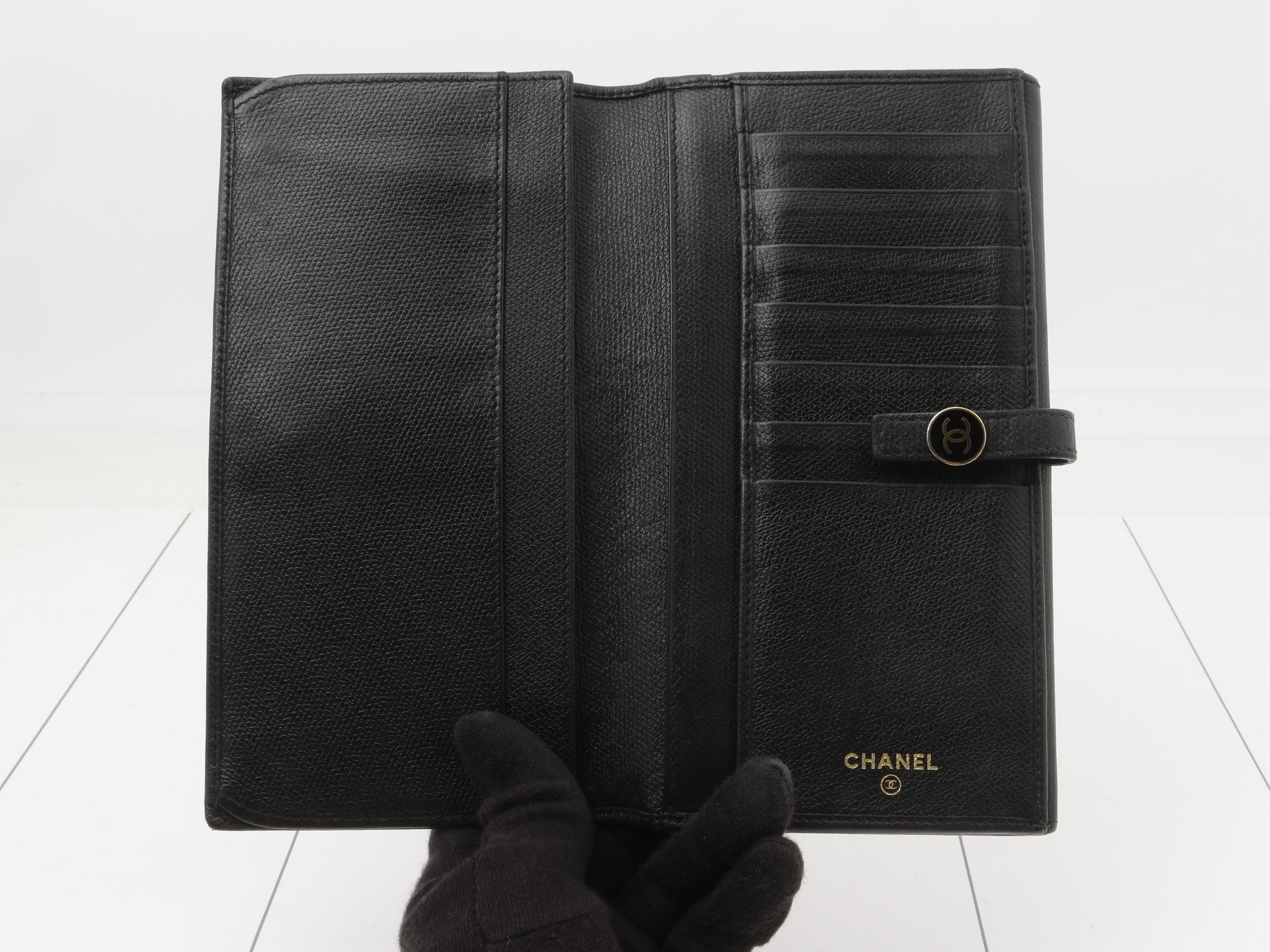 Coco Button Leather Long Wallet, with sticker, item number 8 — view 4