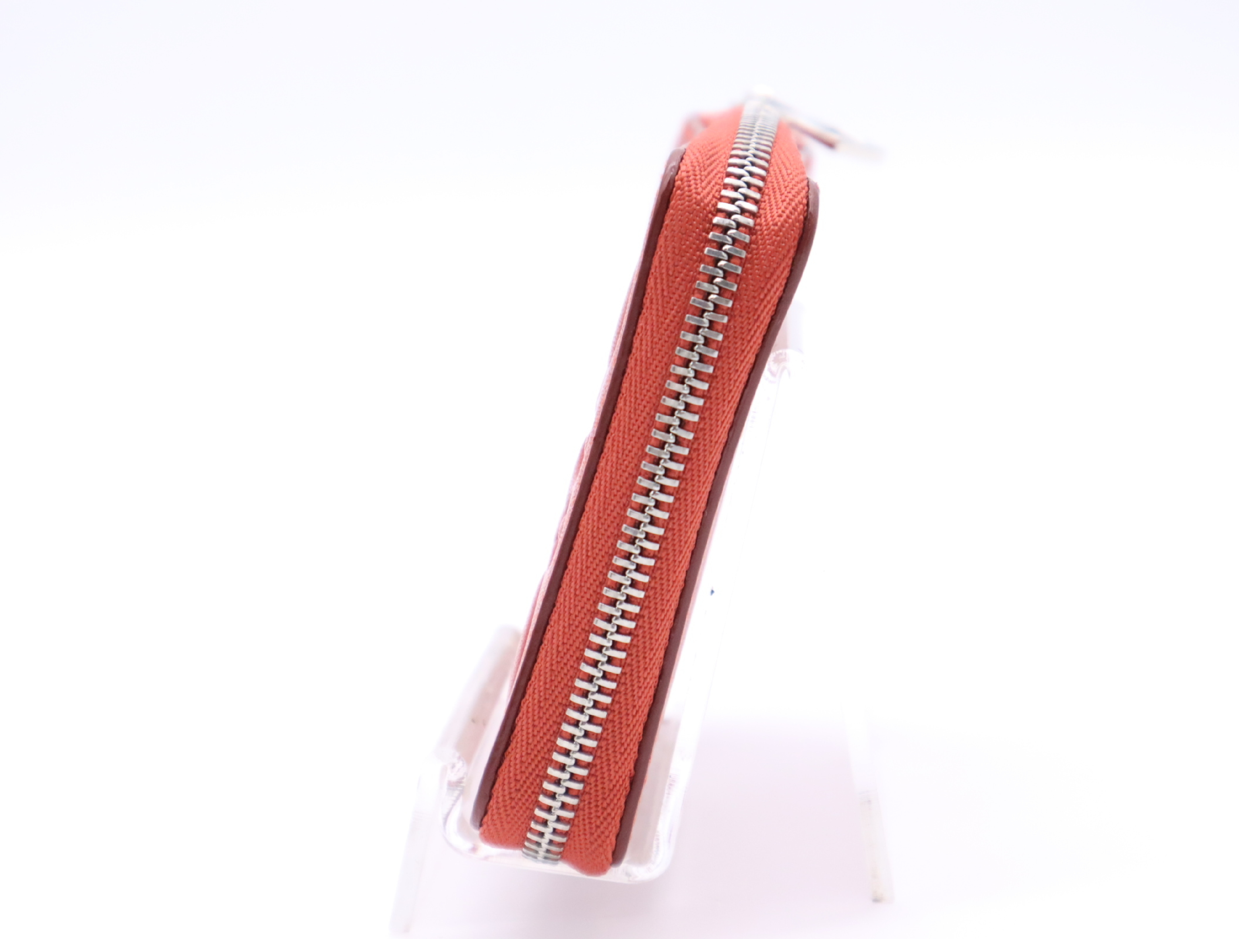 Leather Anagram Wallet, Red — view 3