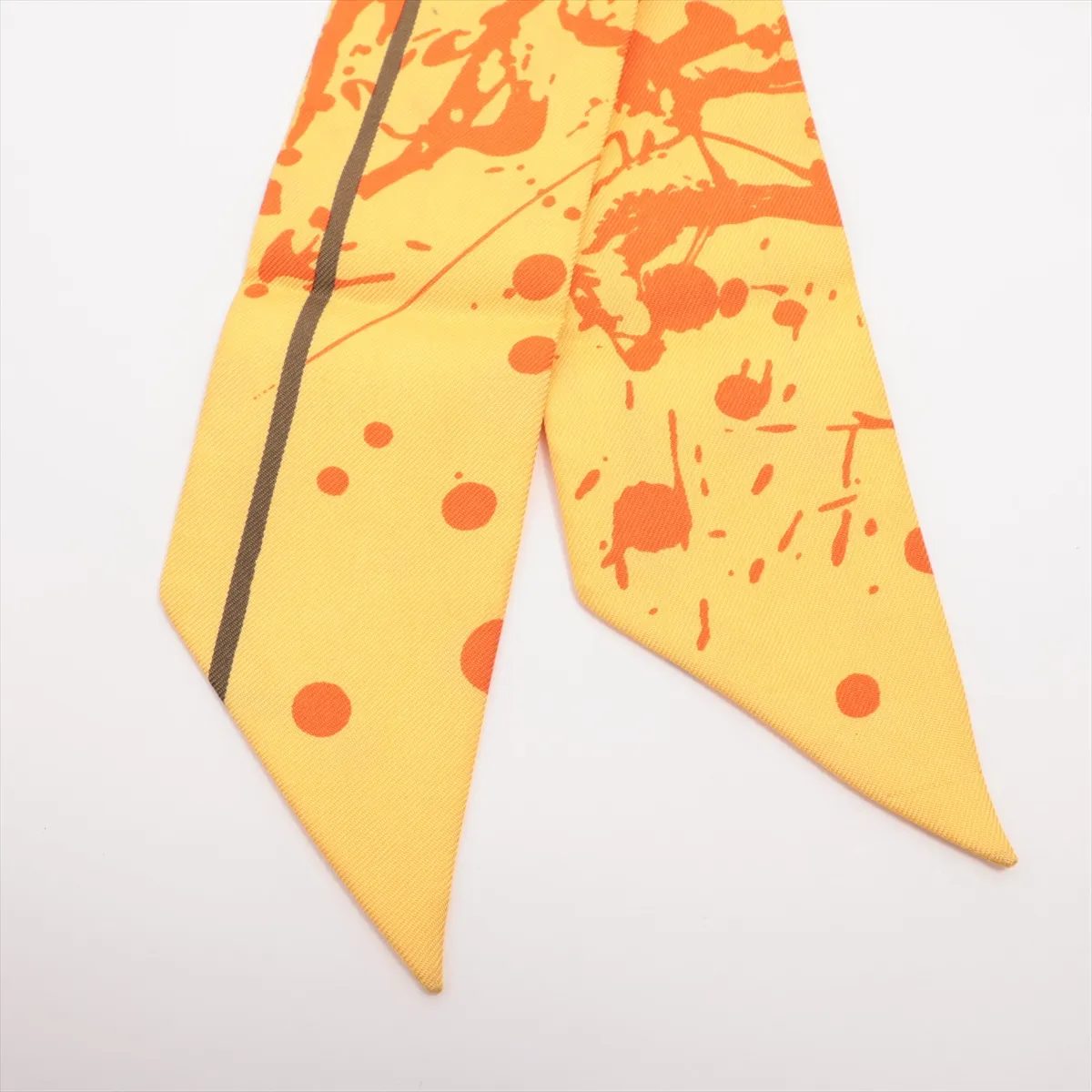 Twilly Cheval Surprise scarf, silk, orange, with — view 2