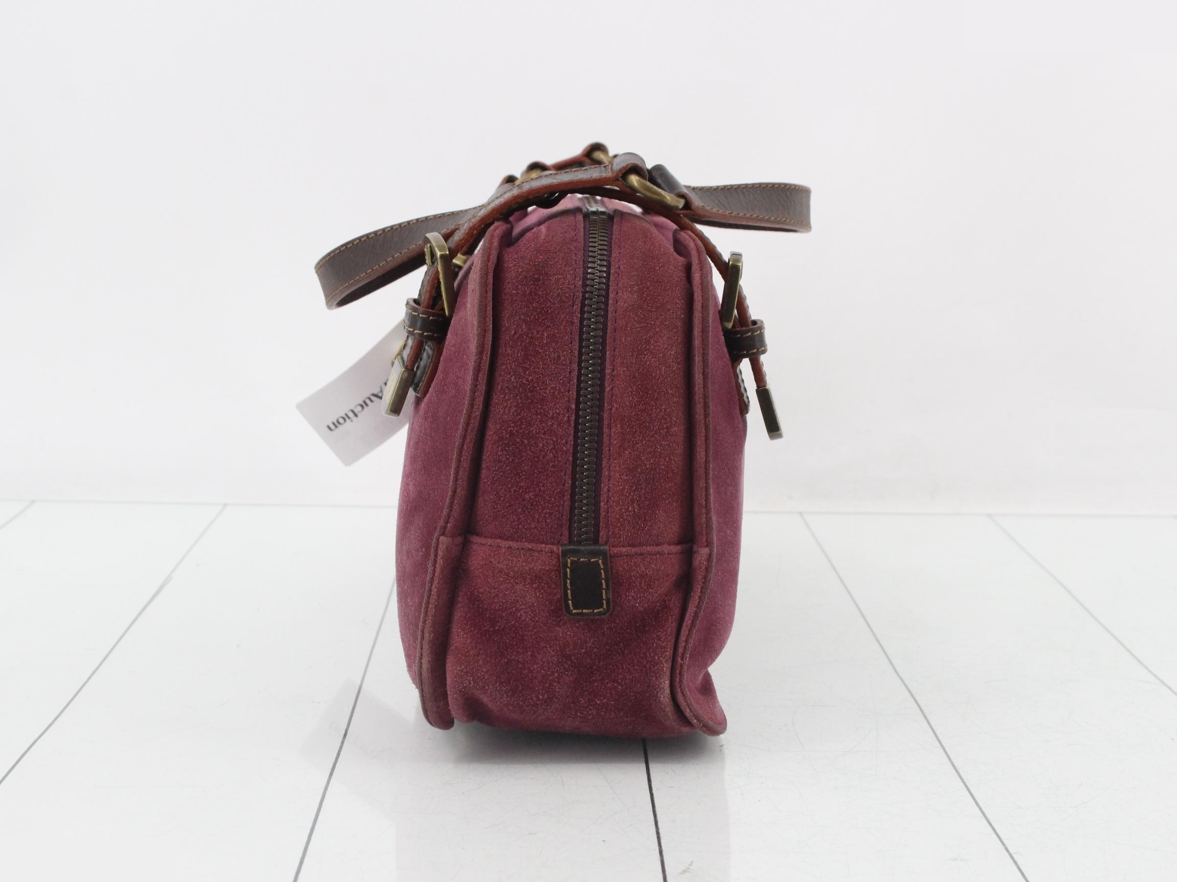 Suede studded Anagram shoulder bag — view 3