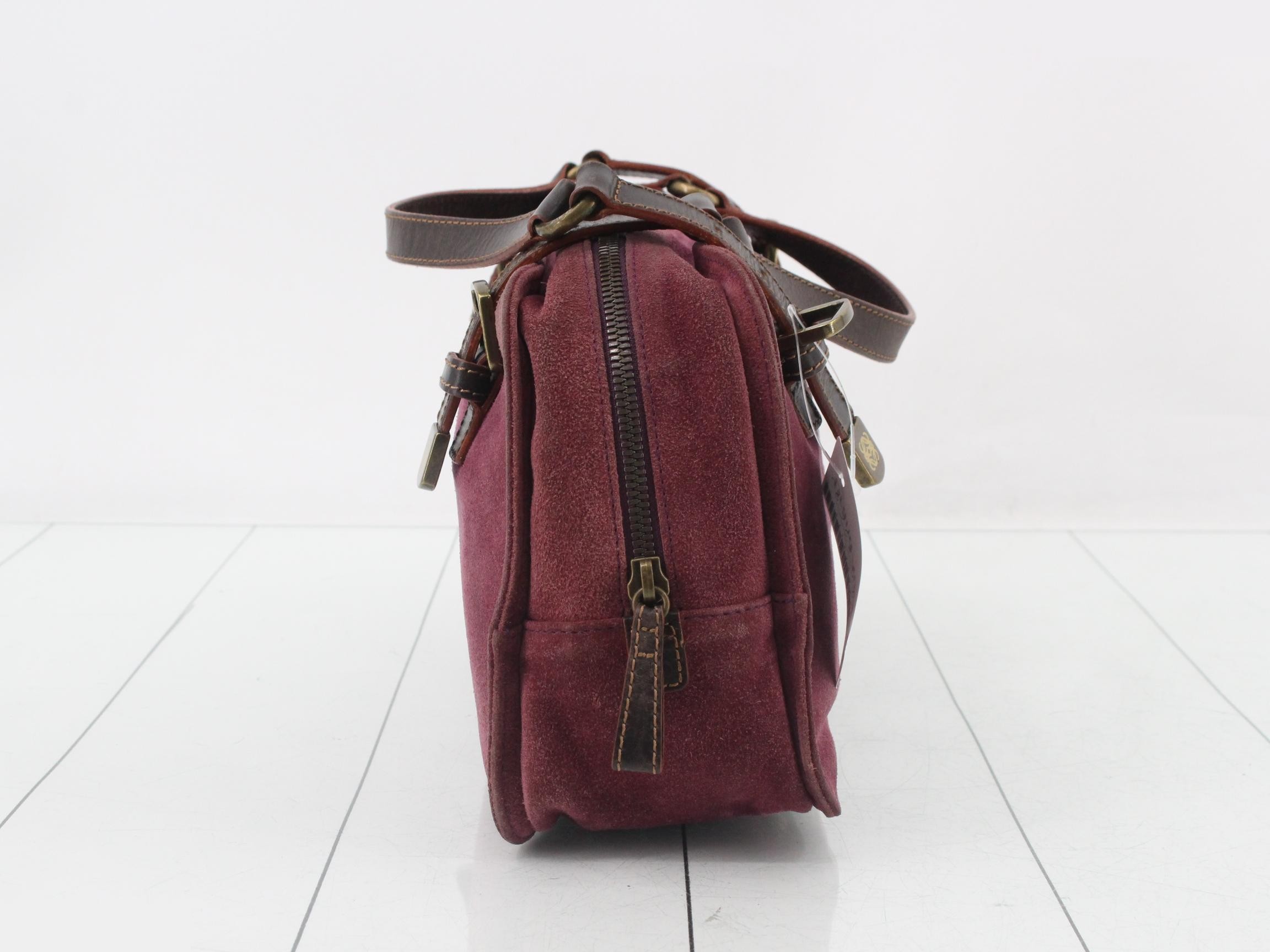 Suede studded Anagram shoulder bag — view 4