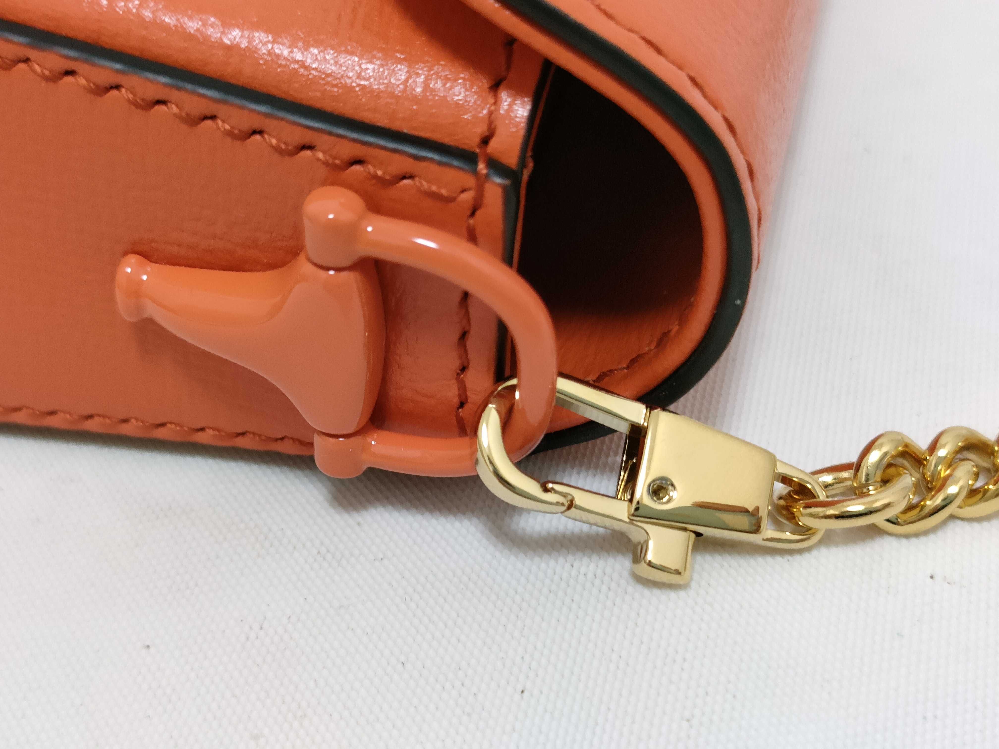 Horsebit Shoulder Bag (Orange) — view 5