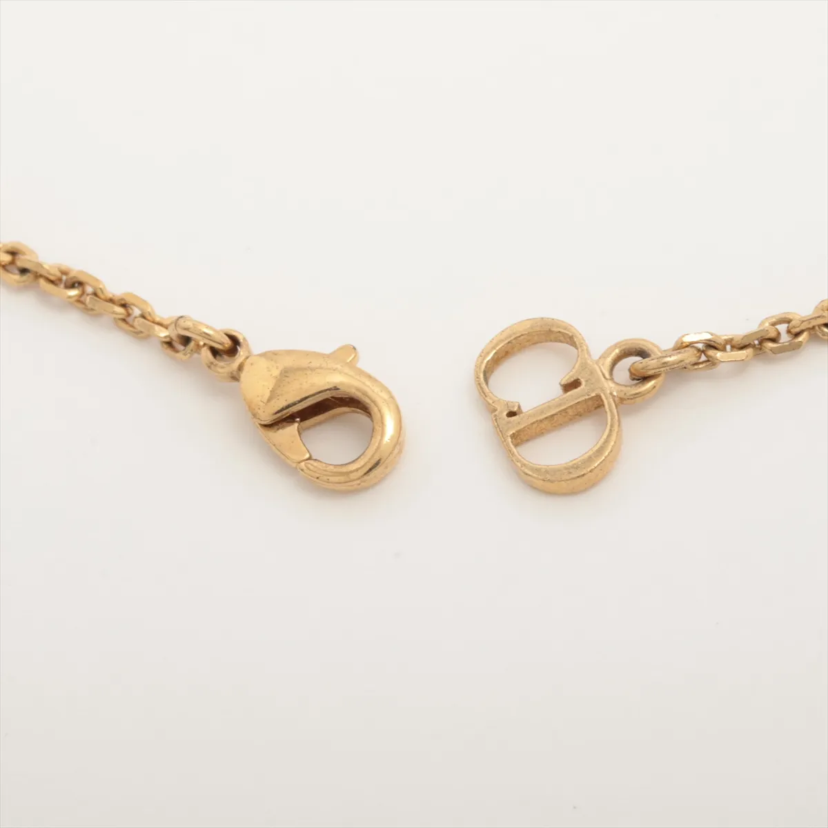 Clair D Lune bracelet, gold-plated with rhinestones and faux pearls. Shows signs of wear including — view 4