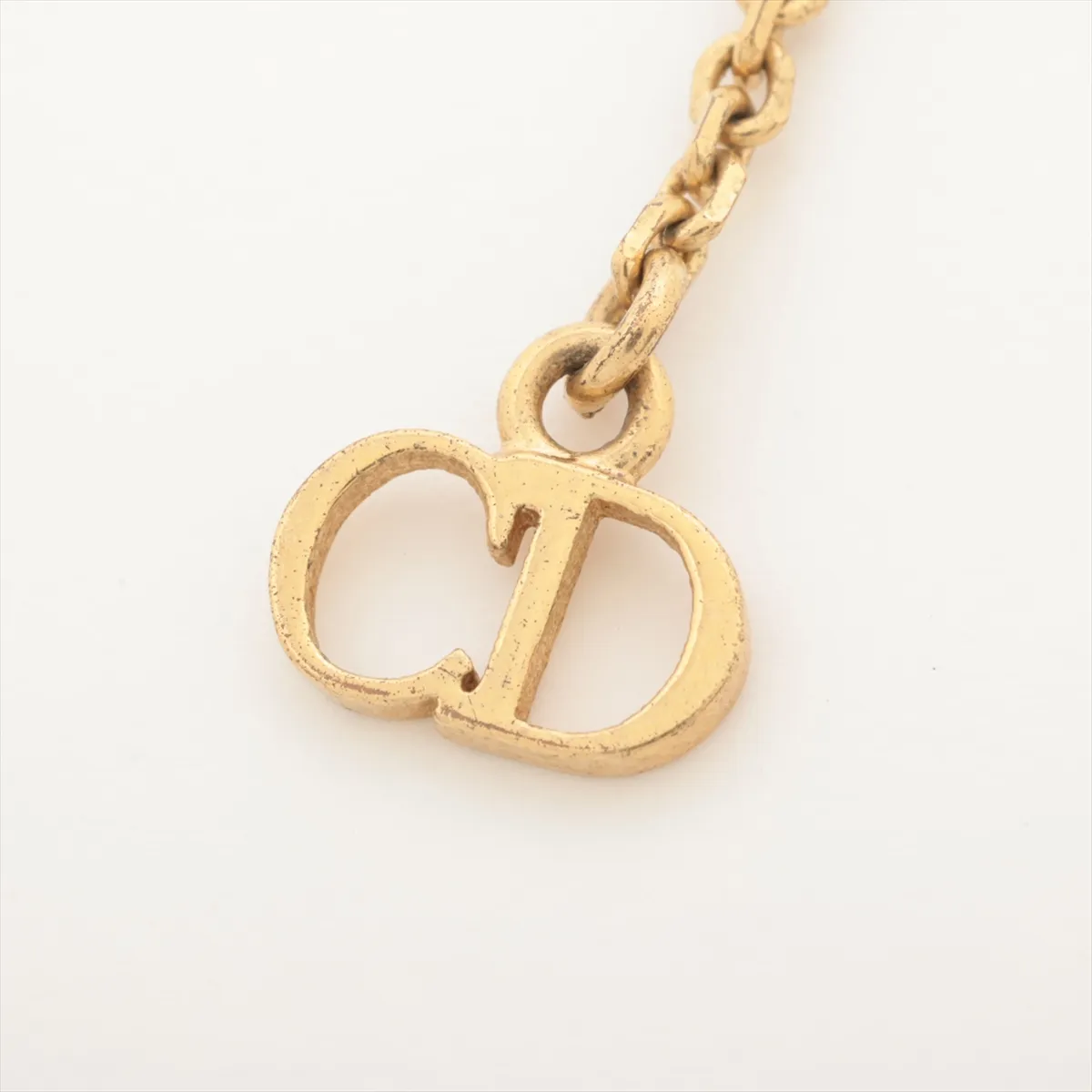 Clair D Lune bracelet, gold-plated with rhinestones and faux pearls. Shows signs of wear including — view 5