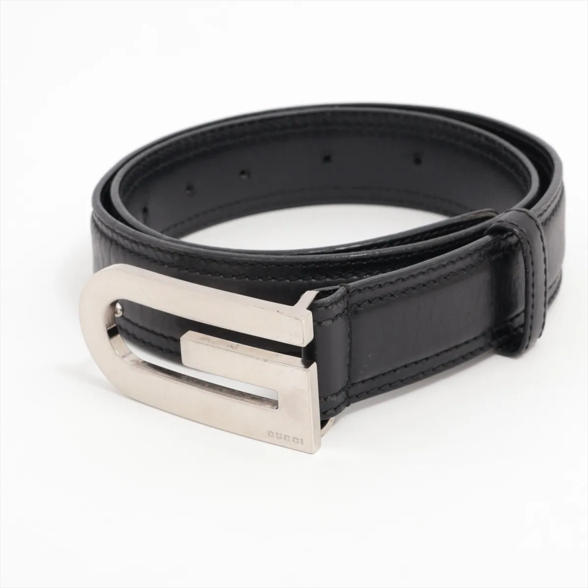Belt 80 GP x Leather Black x Silver