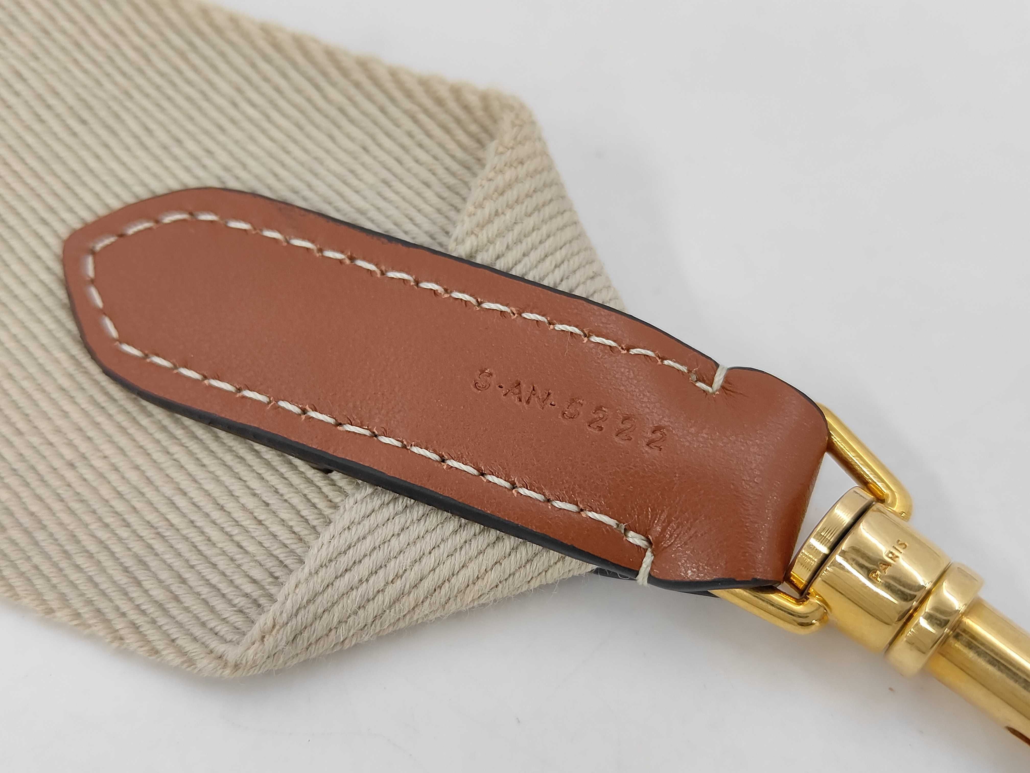logo shoulder strap, canvas x leather x GP beige strap — view 5