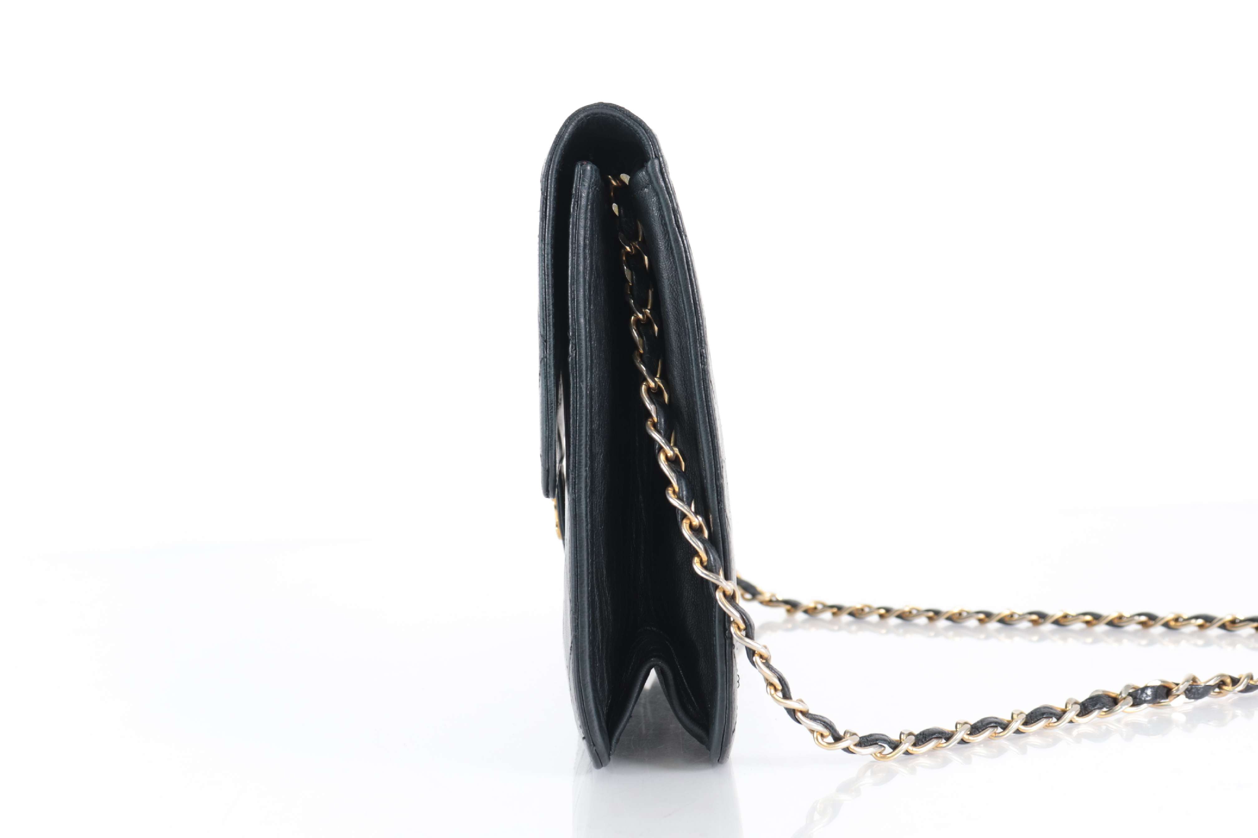 Matelassé Lambskin Push Chain Shoulder Bag — view 4