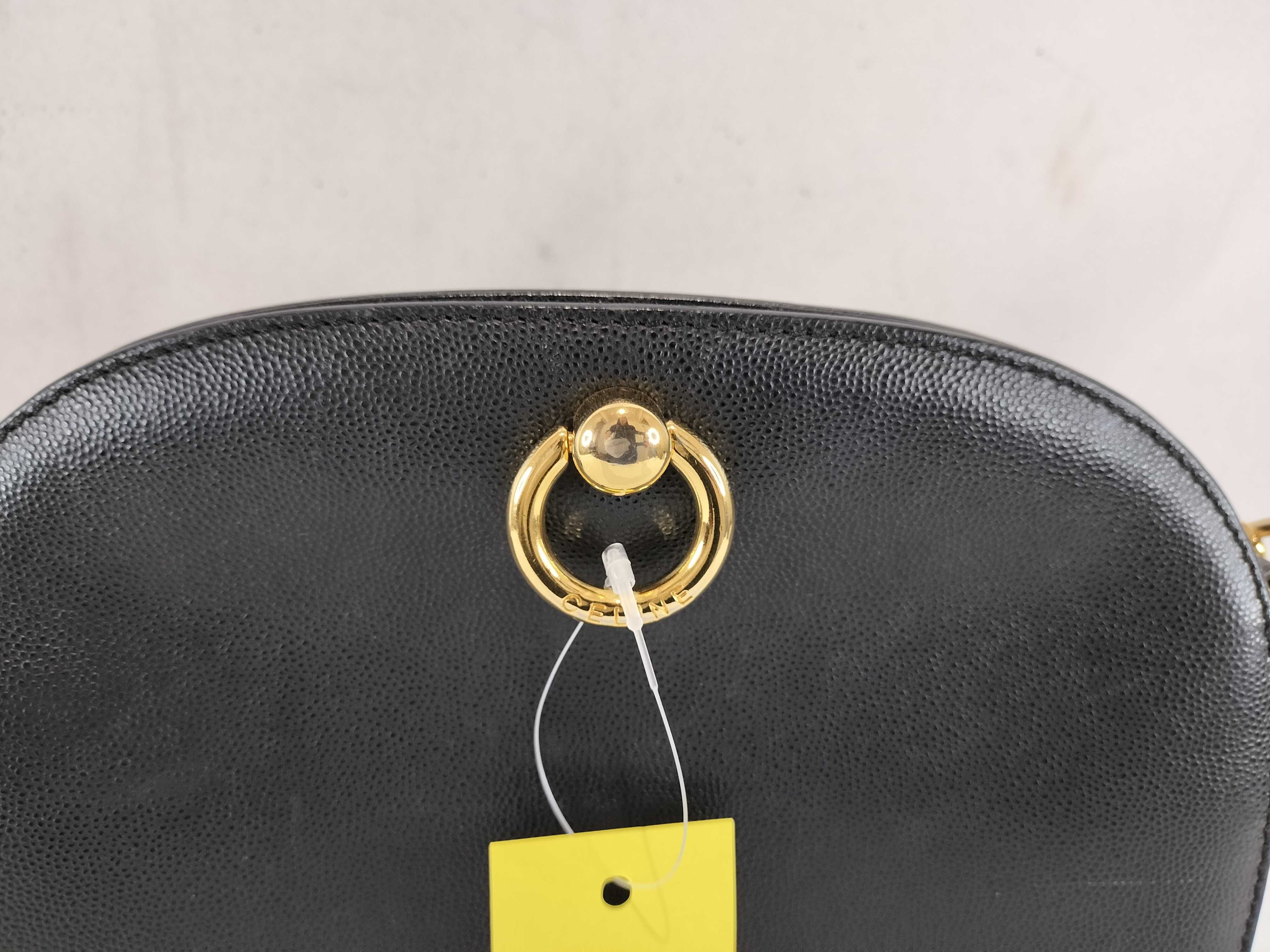 All-Leather Half-Moon Ring Hardware Shoulder Bag — view 2