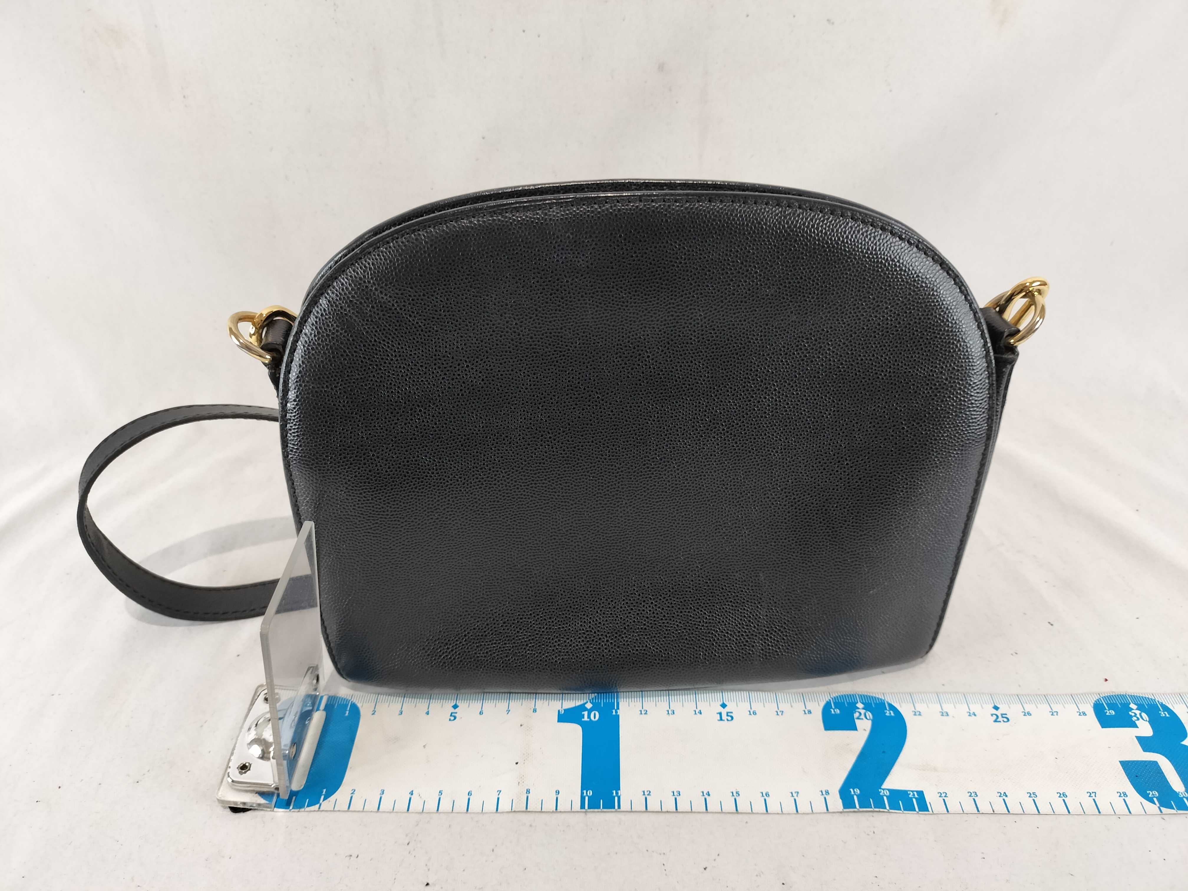 All-Leather Half-Moon Ring Hardware Shoulder Bag — view 3