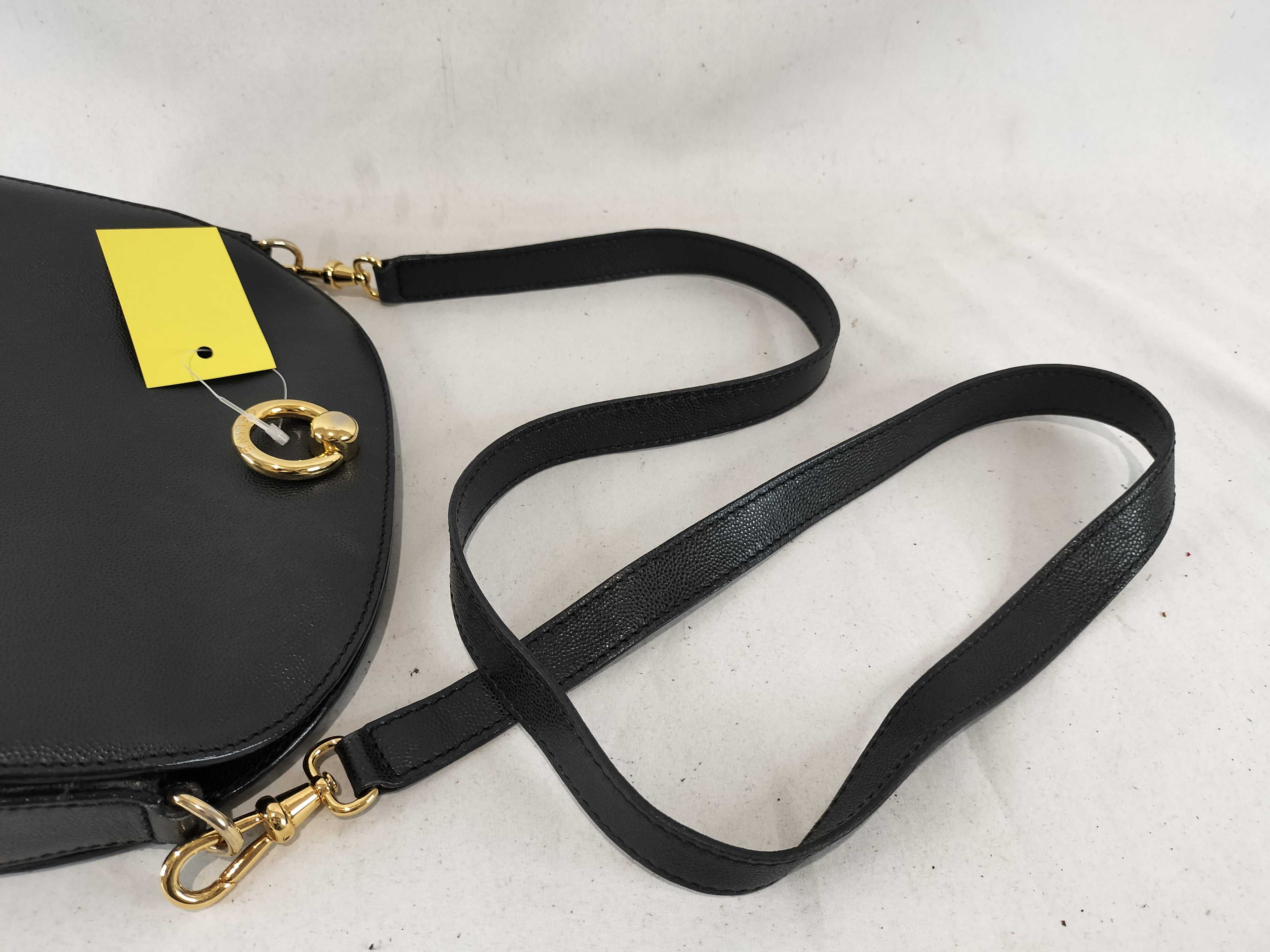 All-Leather Half-Moon Ring Hardware Shoulder Bag — view 4