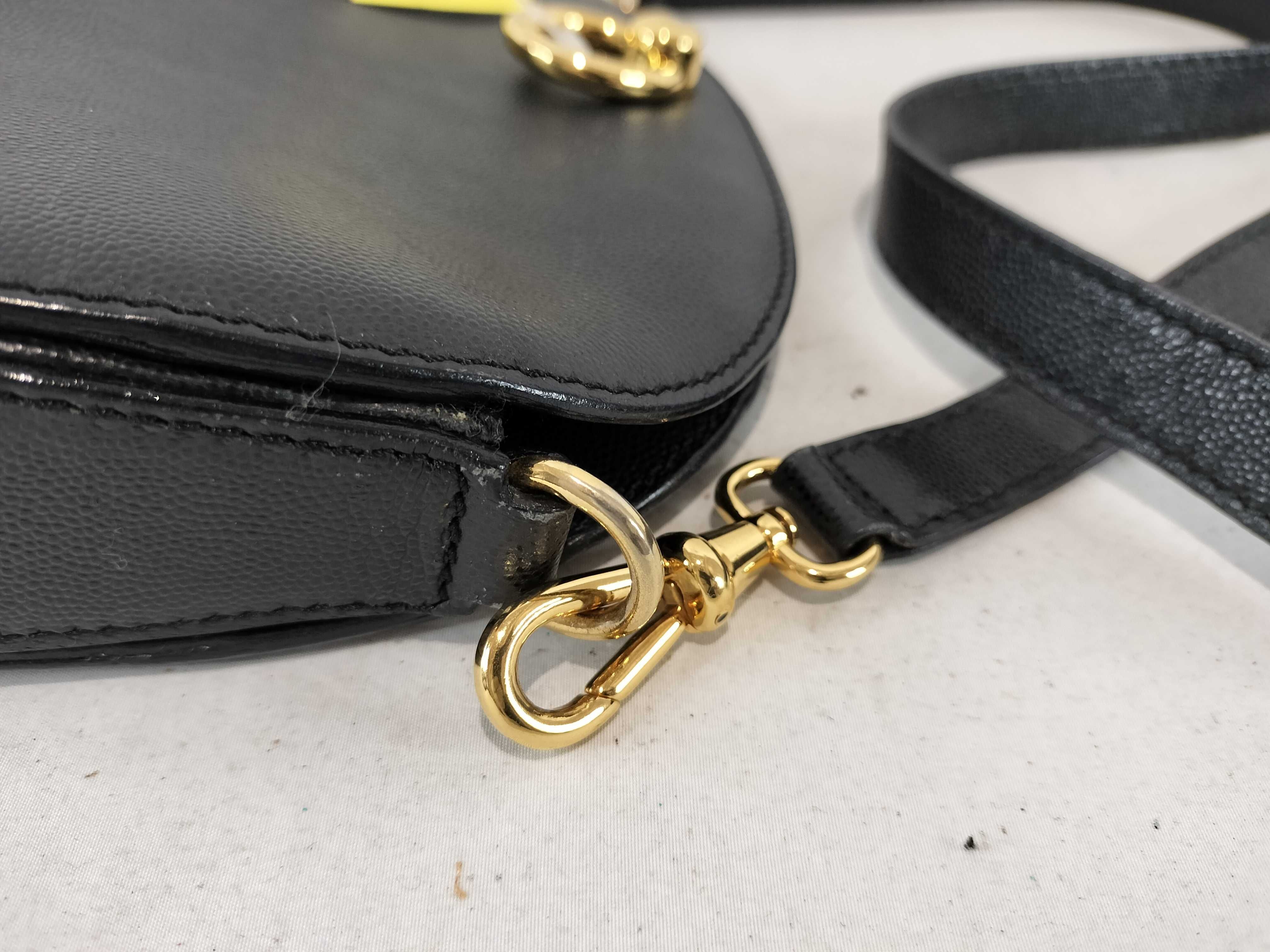 All-Leather Half-Moon Ring Hardware Shoulder Bag — view 6