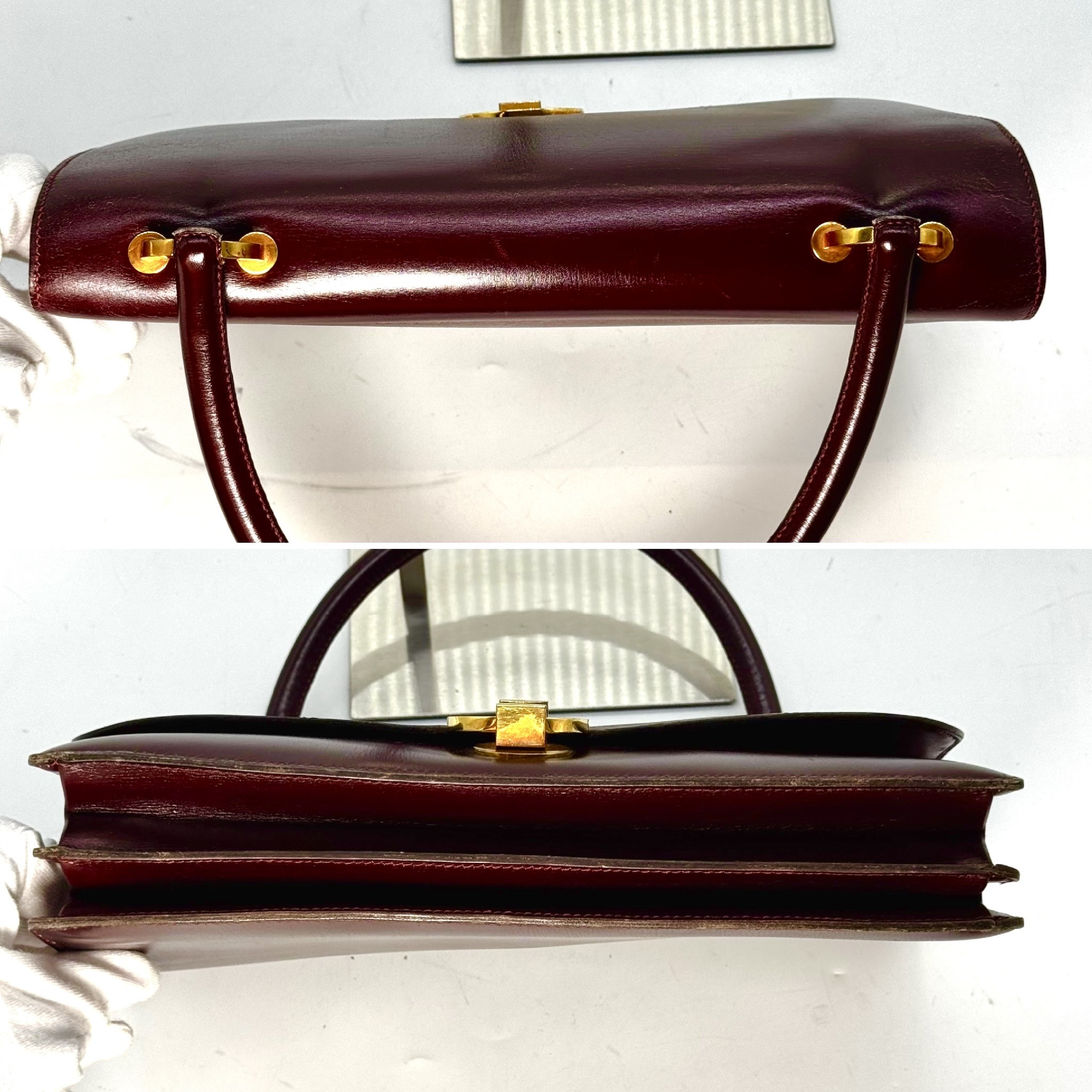 Ringed Box Calf Leather Handbag — view 7