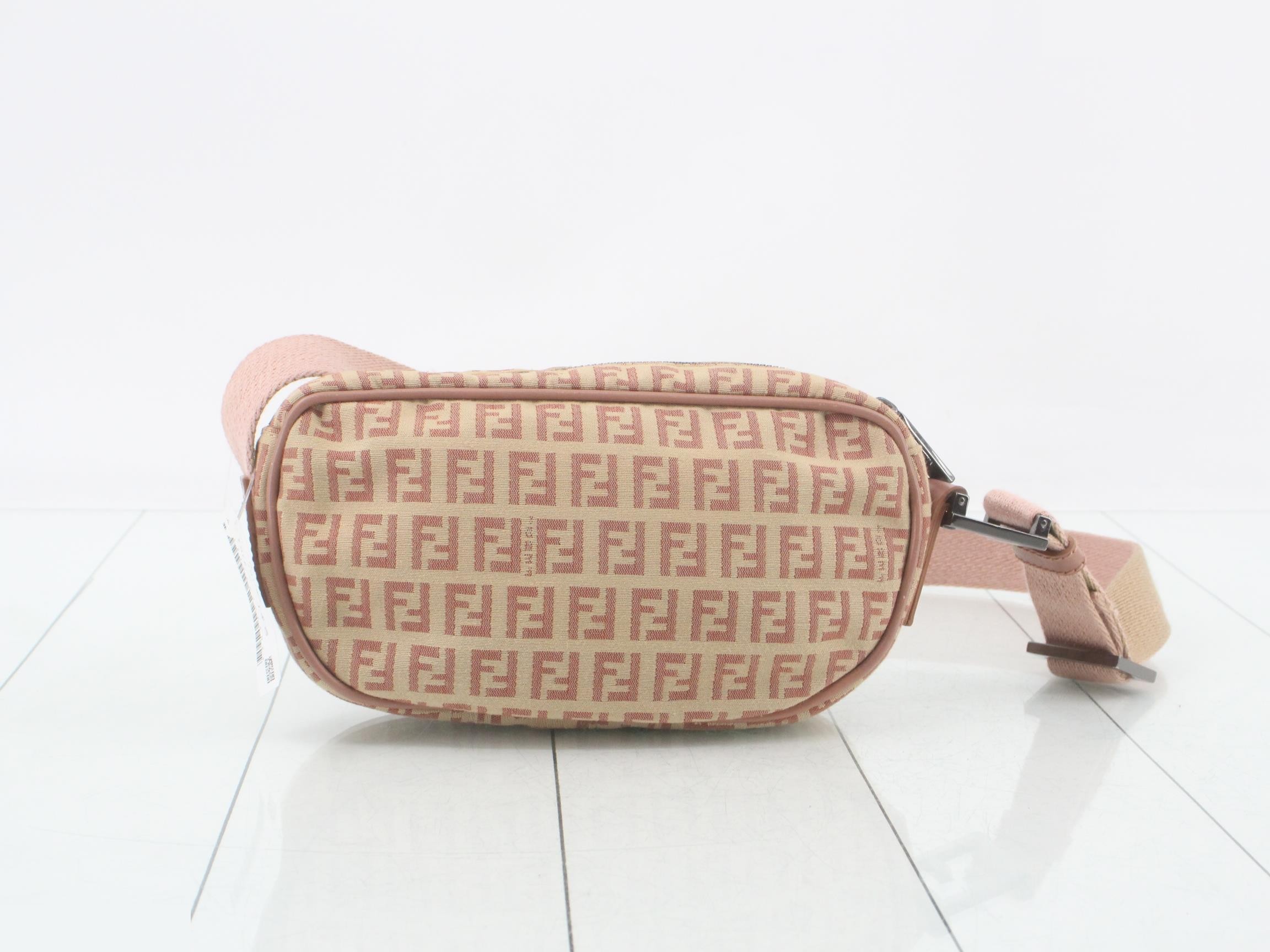 Zucchino Shoulder Bag, Canvas/Leather, Beige — view 2