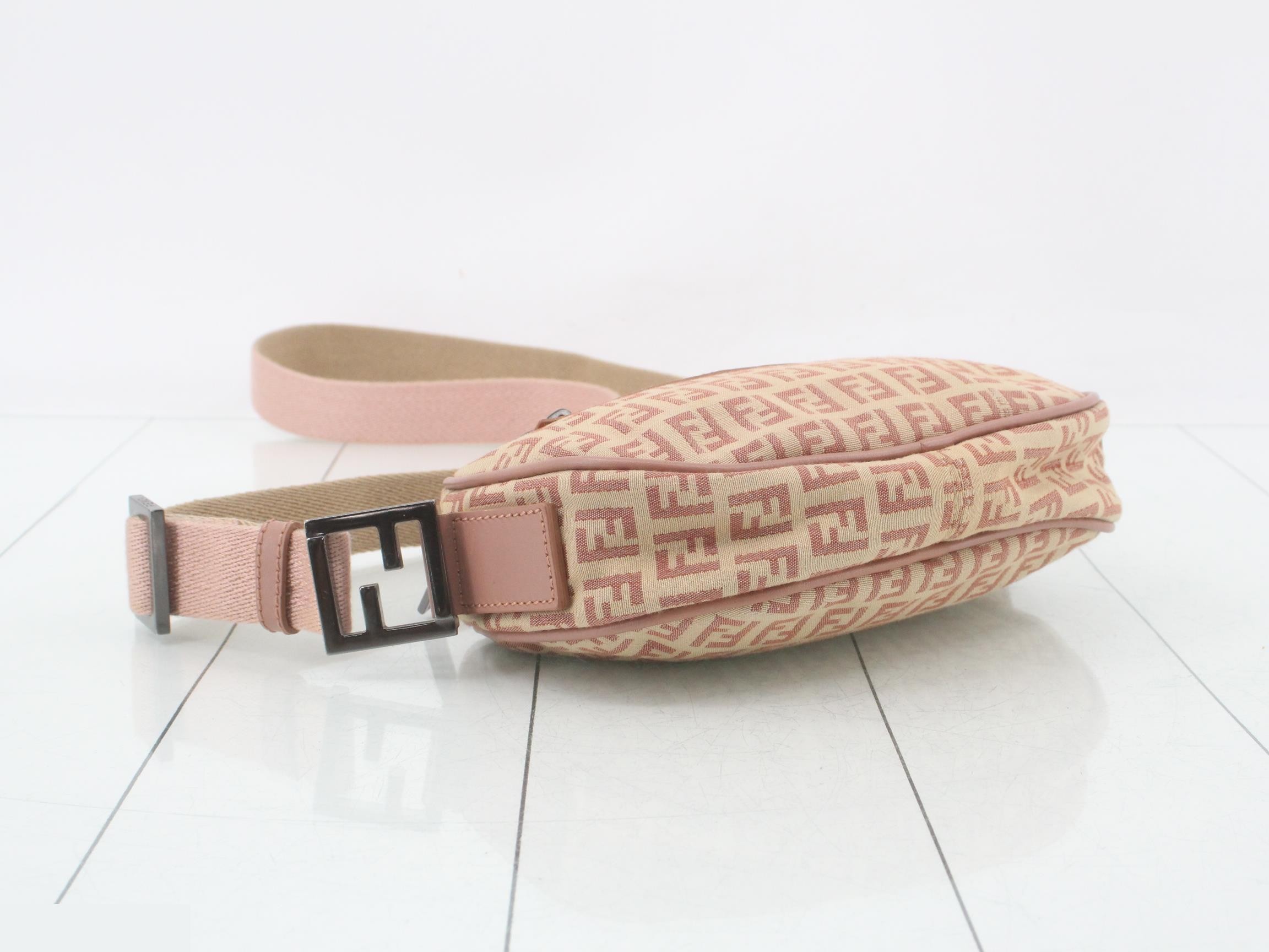Zucchino Shoulder Bag, Canvas/Leather, Beige — view 5