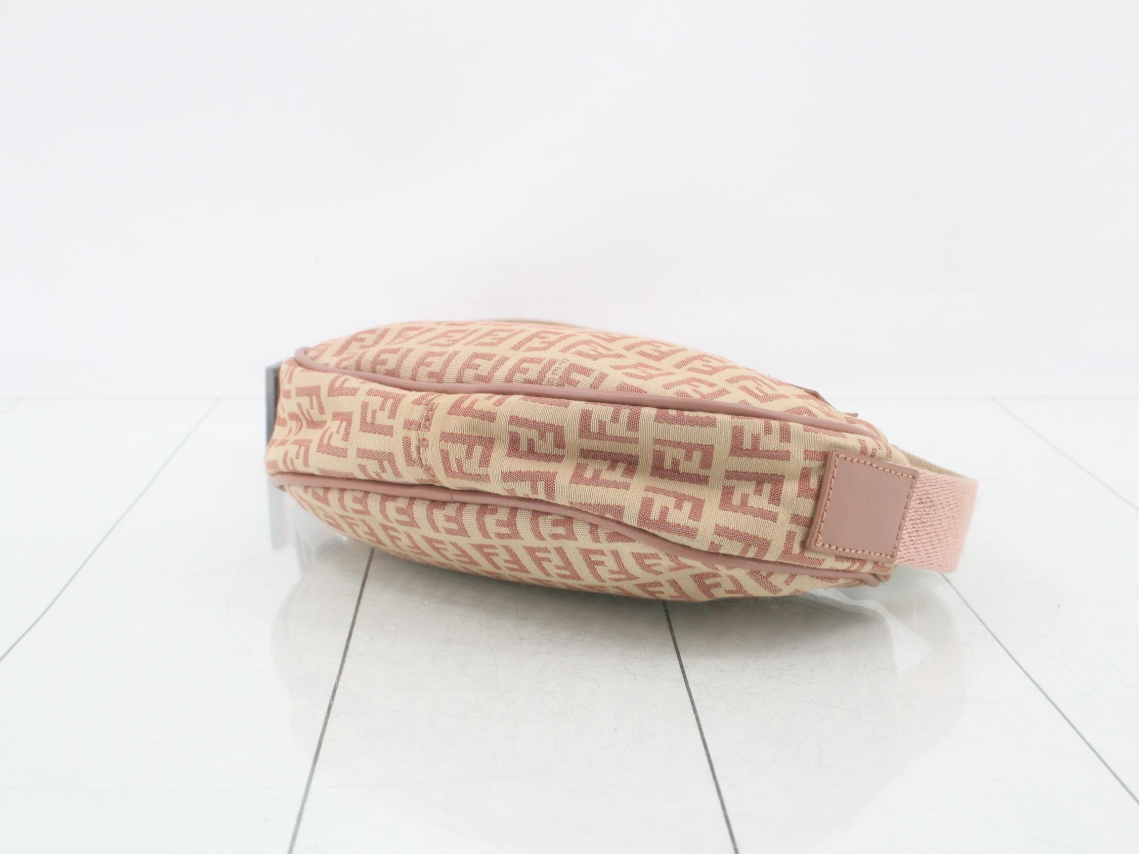 Zucchino Shoulder Bag, Canvas/Leather, Beige — view 6