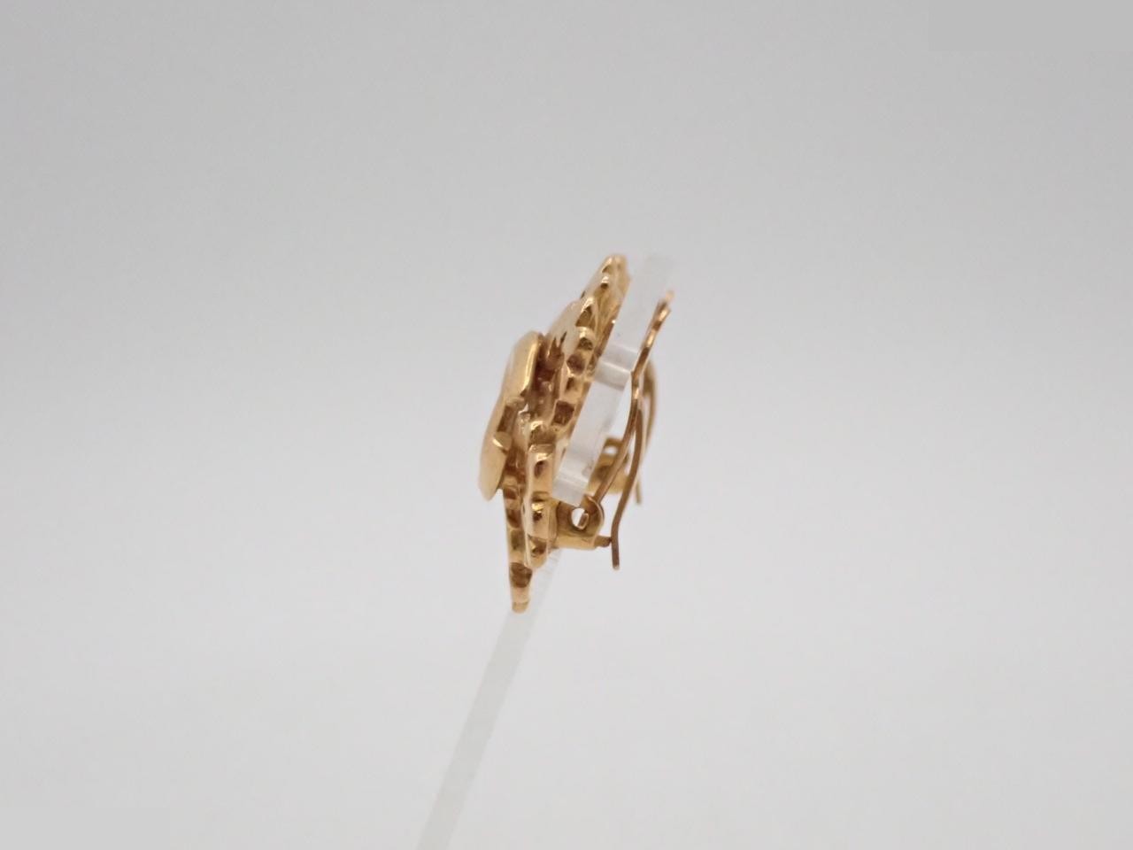 Earrings with Coco Mark design, gold. — view 3