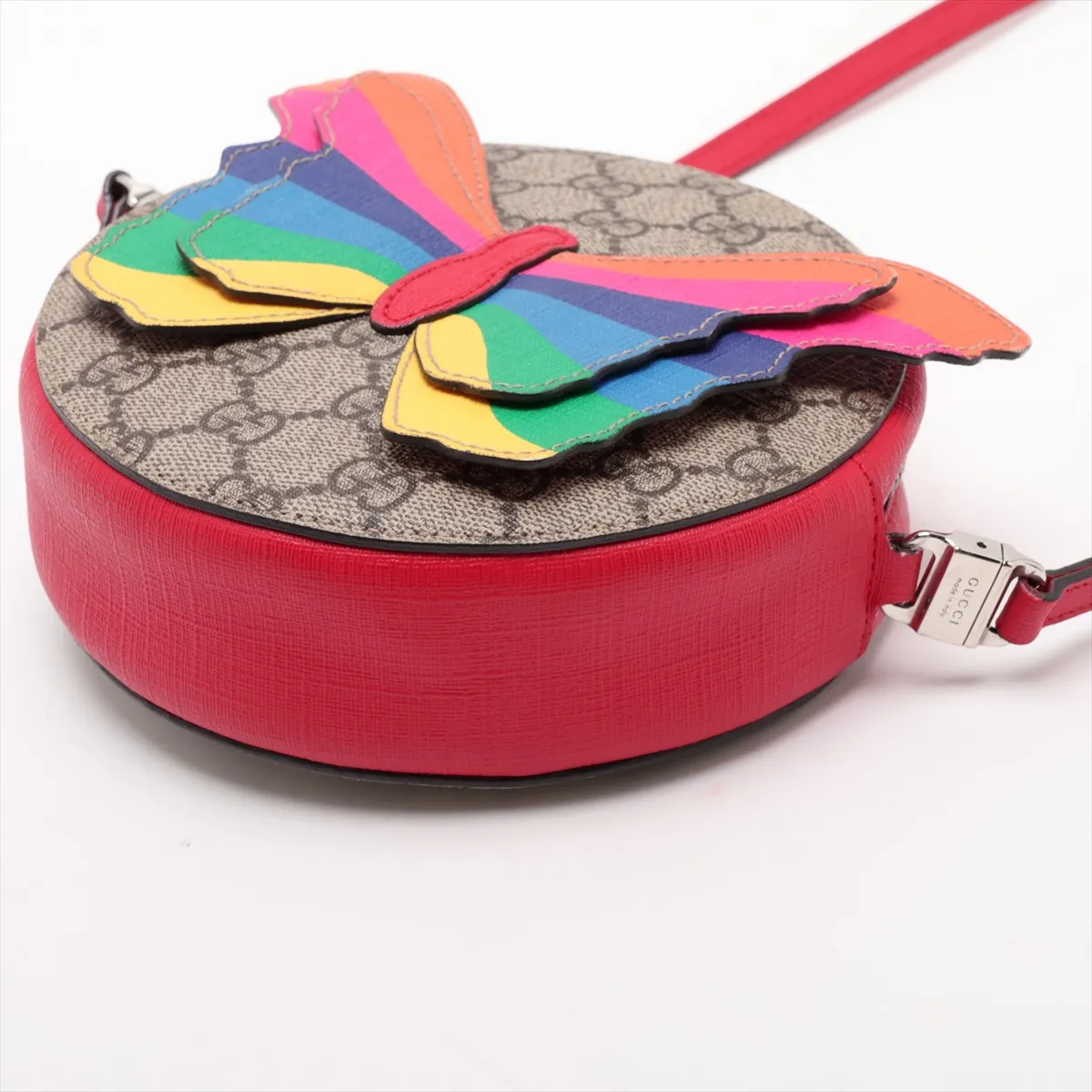 GG Supreme Children's 550782 PVC x Leather Shoulder Bag Beige x Rainbow — view 3