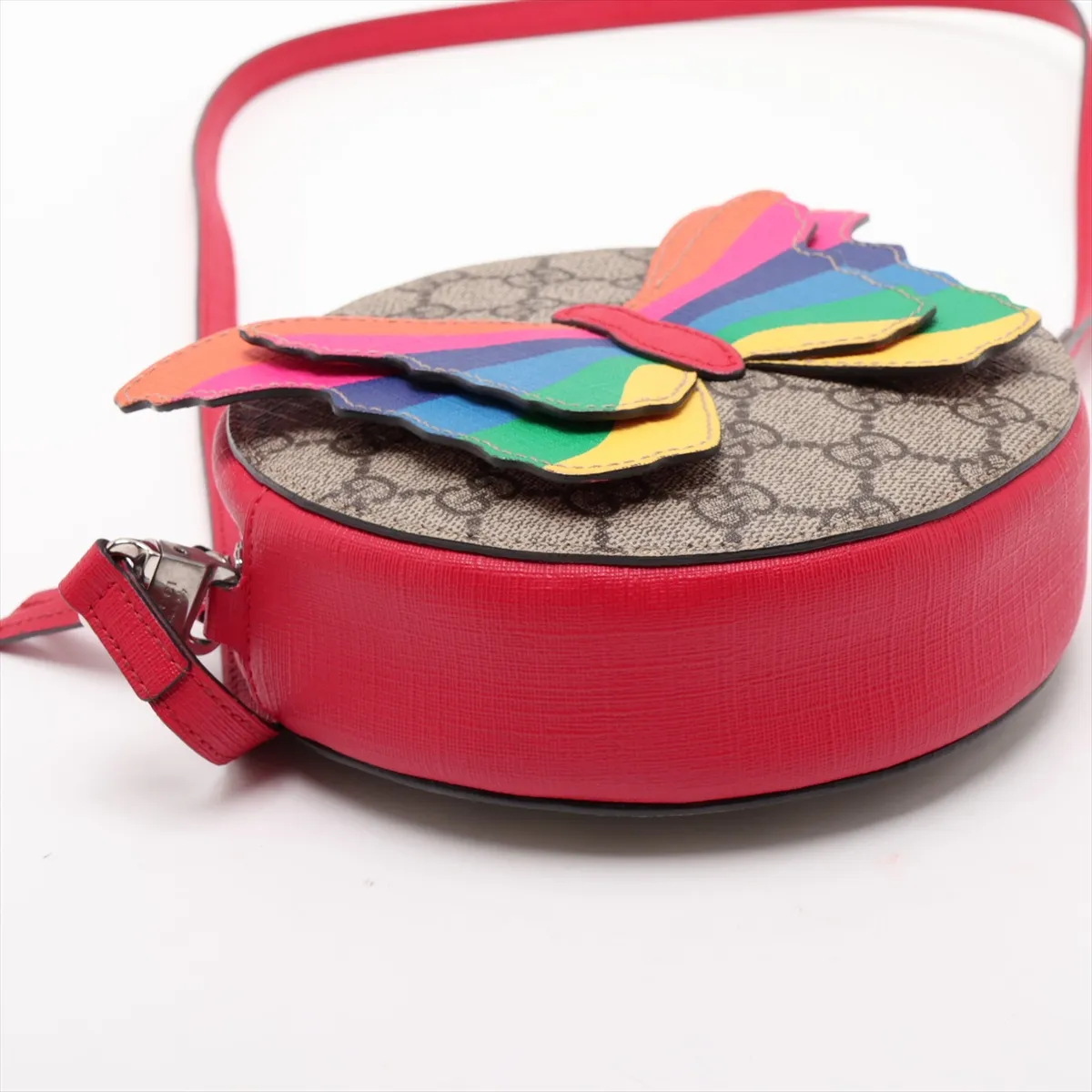 GG Supreme Children's 550782 PVC x Leather Shoulder Bag Beige x Rainbow — view 4