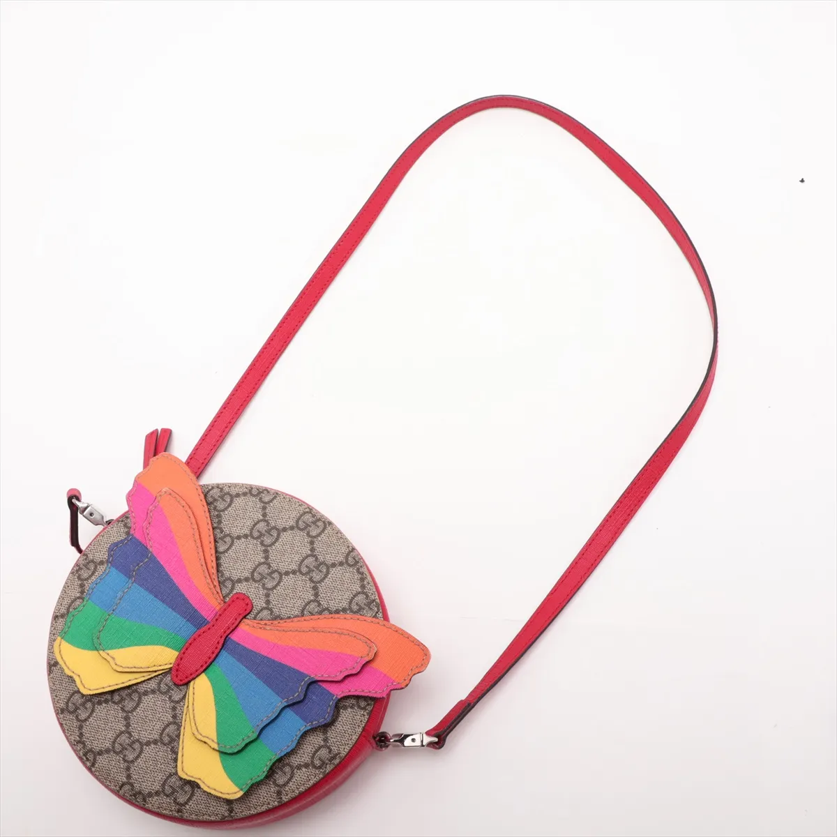 GG Supreme Children's 550782 PVC x Leather Shoulder Bag Beige x Rainbow — view 5