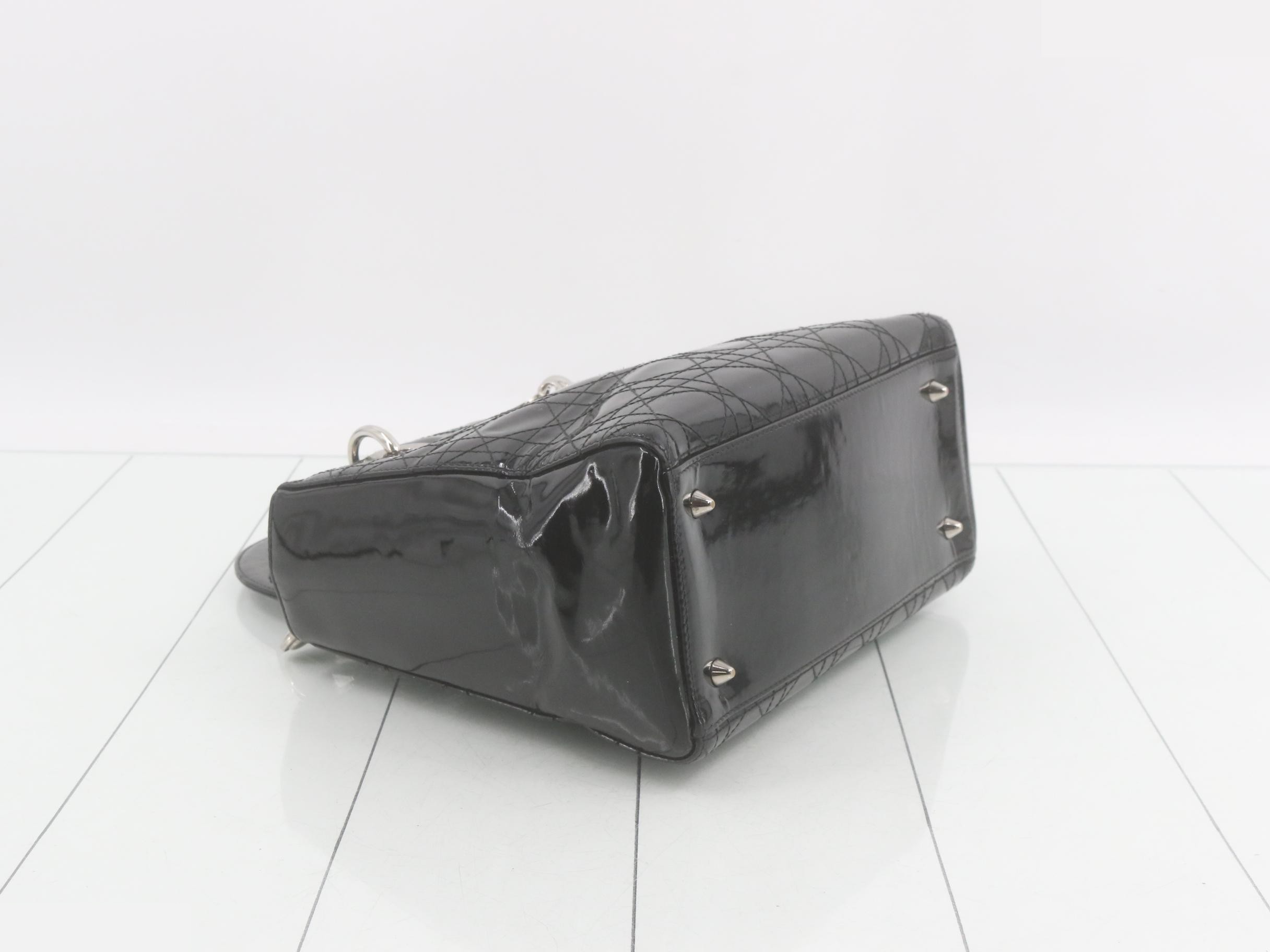 Lady Dior handbag, patent leather — view 5