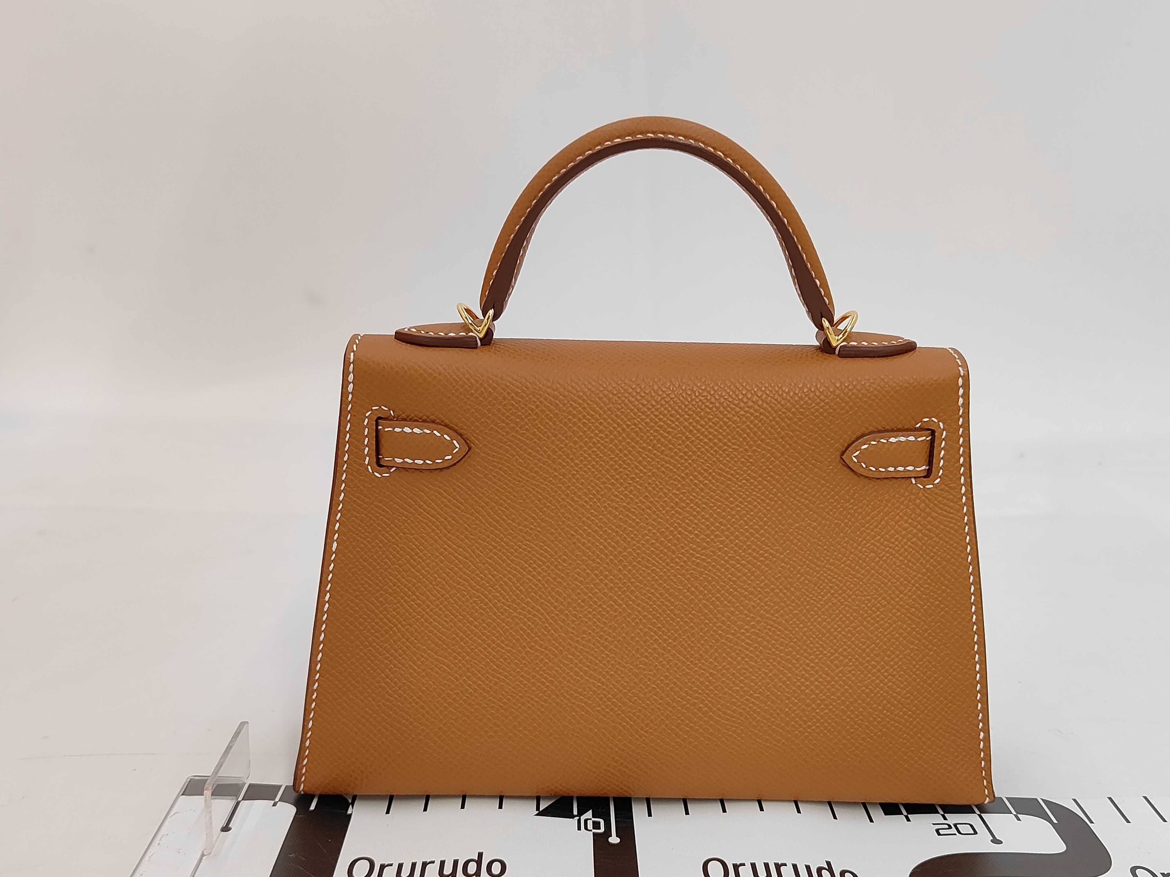 Mini Kelly Epsom Leather Handbag with Gold Hardware (K Stamp) — view 2