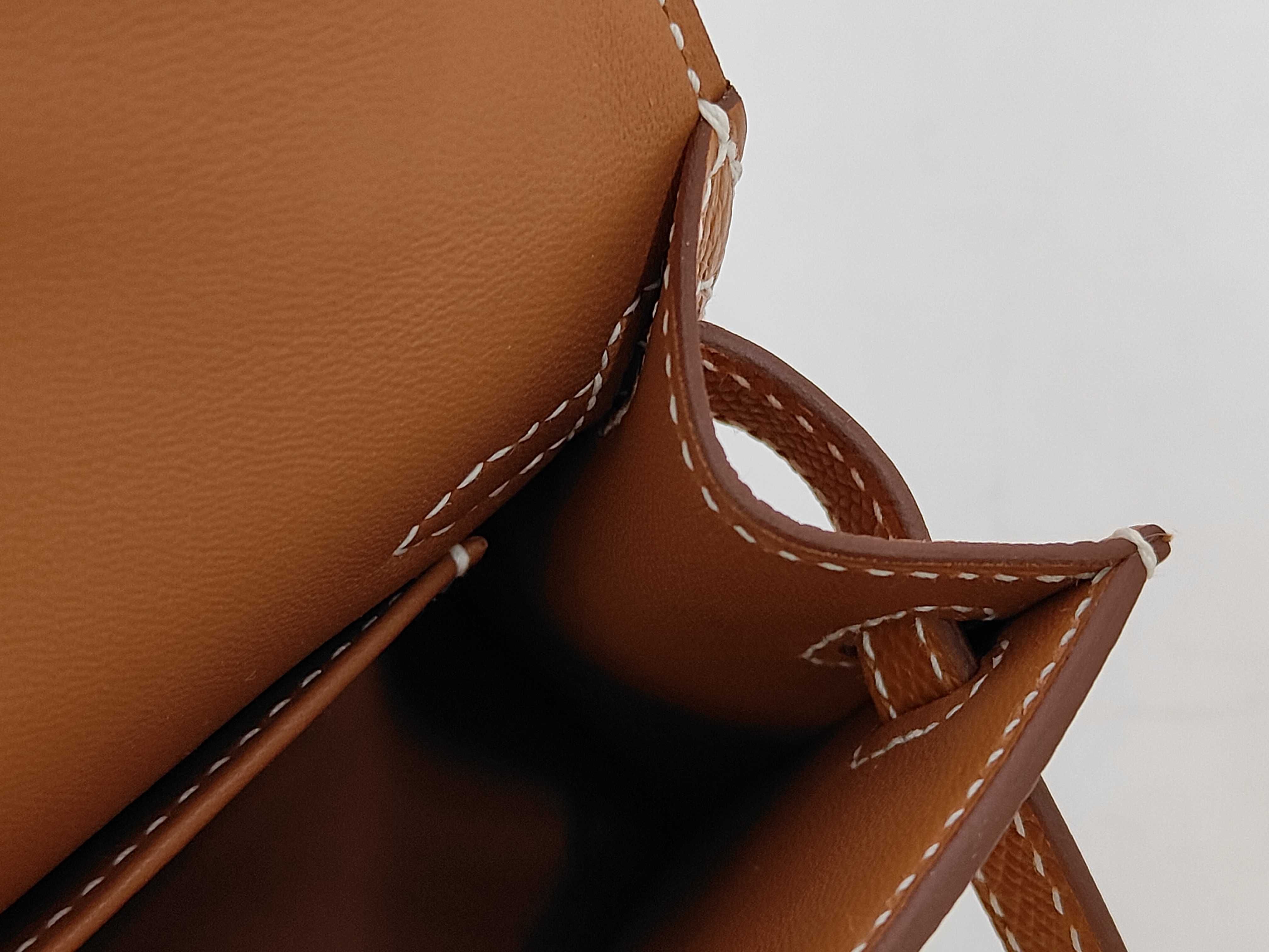 Mini Kelly Epsom Leather Handbag with Gold Hardware (K Stamp) — view 11