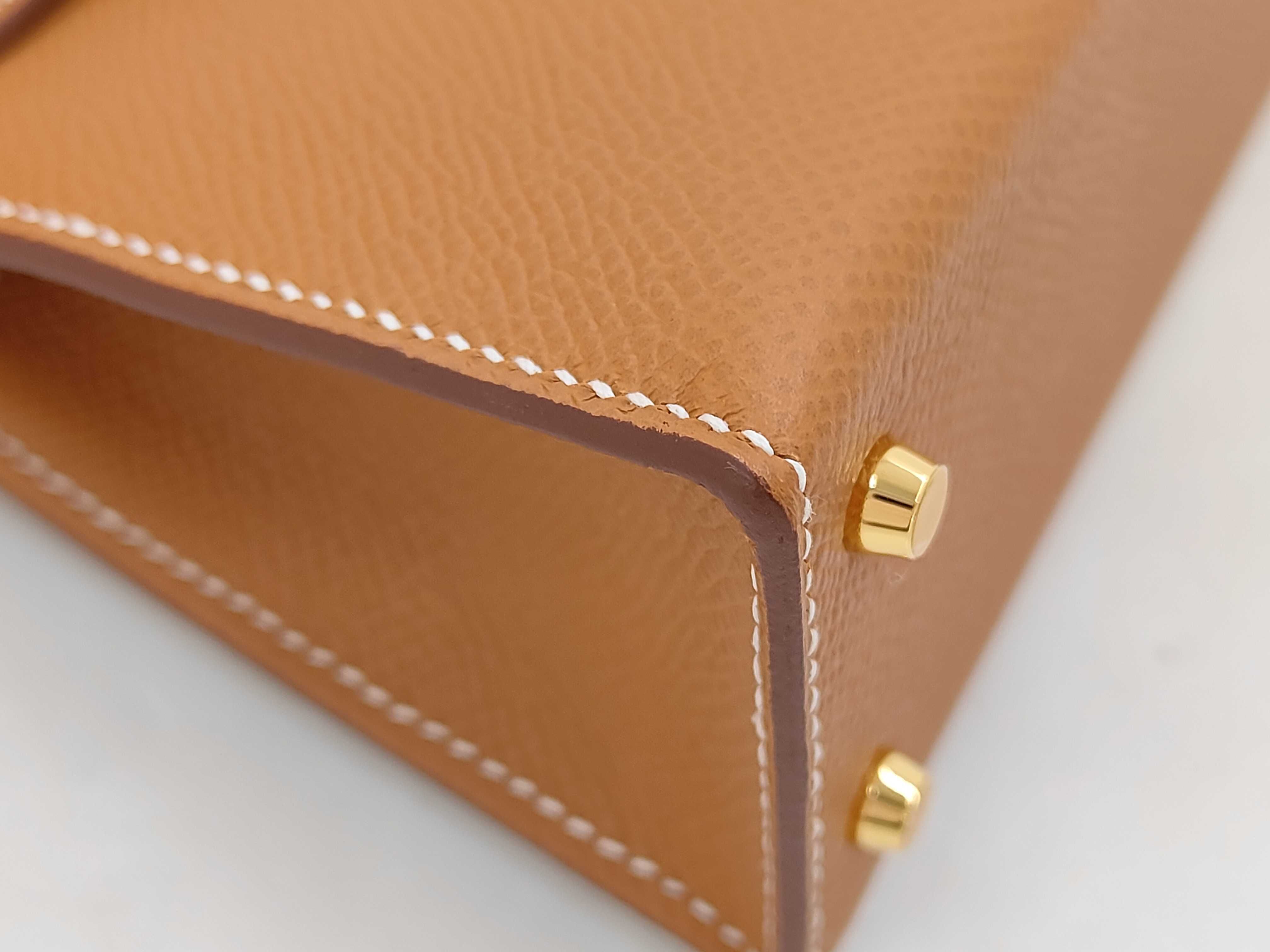 Mini Kelly Epsom Leather Handbag with Gold Hardware (K Stamp) — view 3