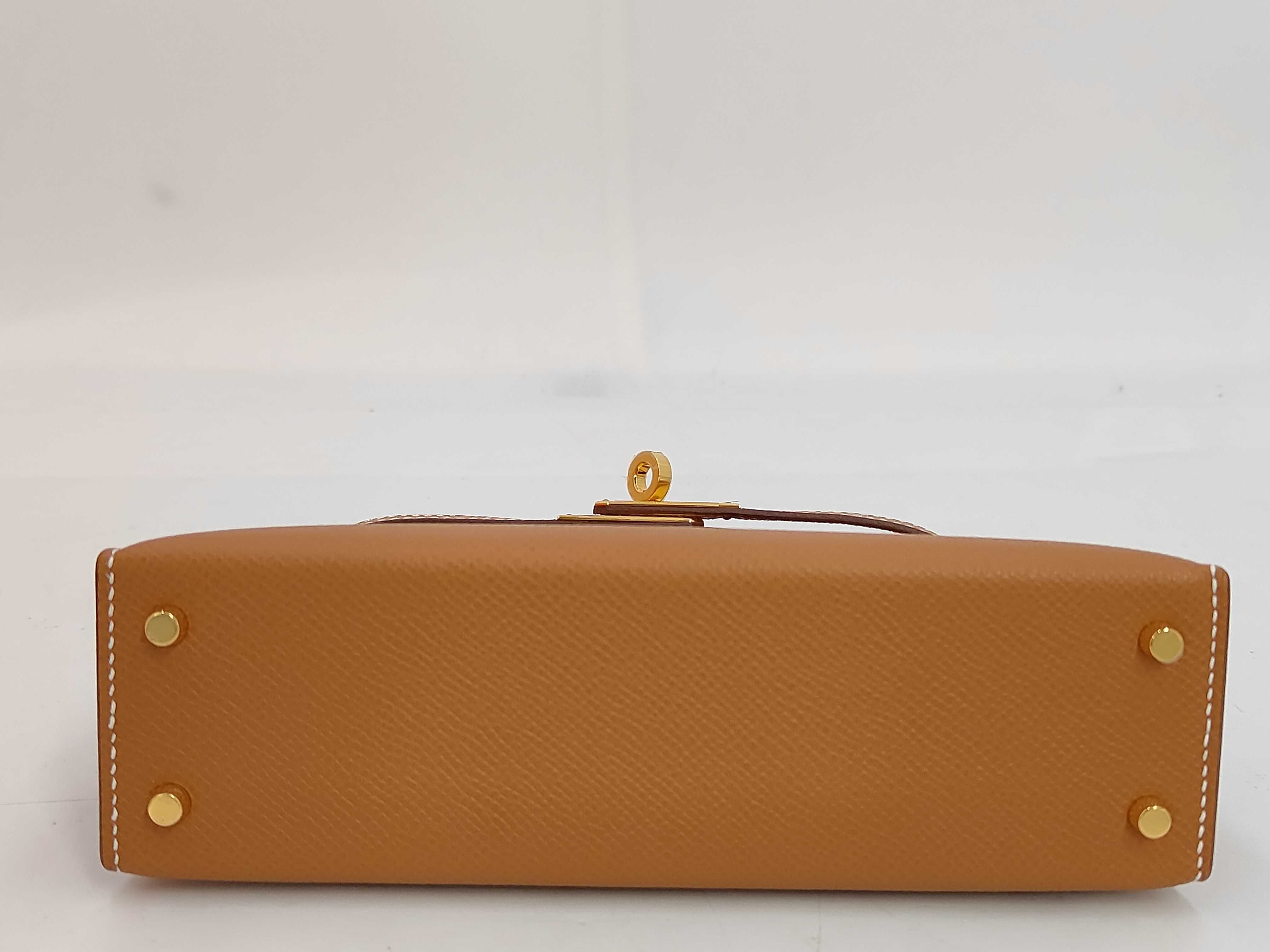Mini Kelly Epsom Leather Handbag with Gold Hardware (K Stamp) — view 4