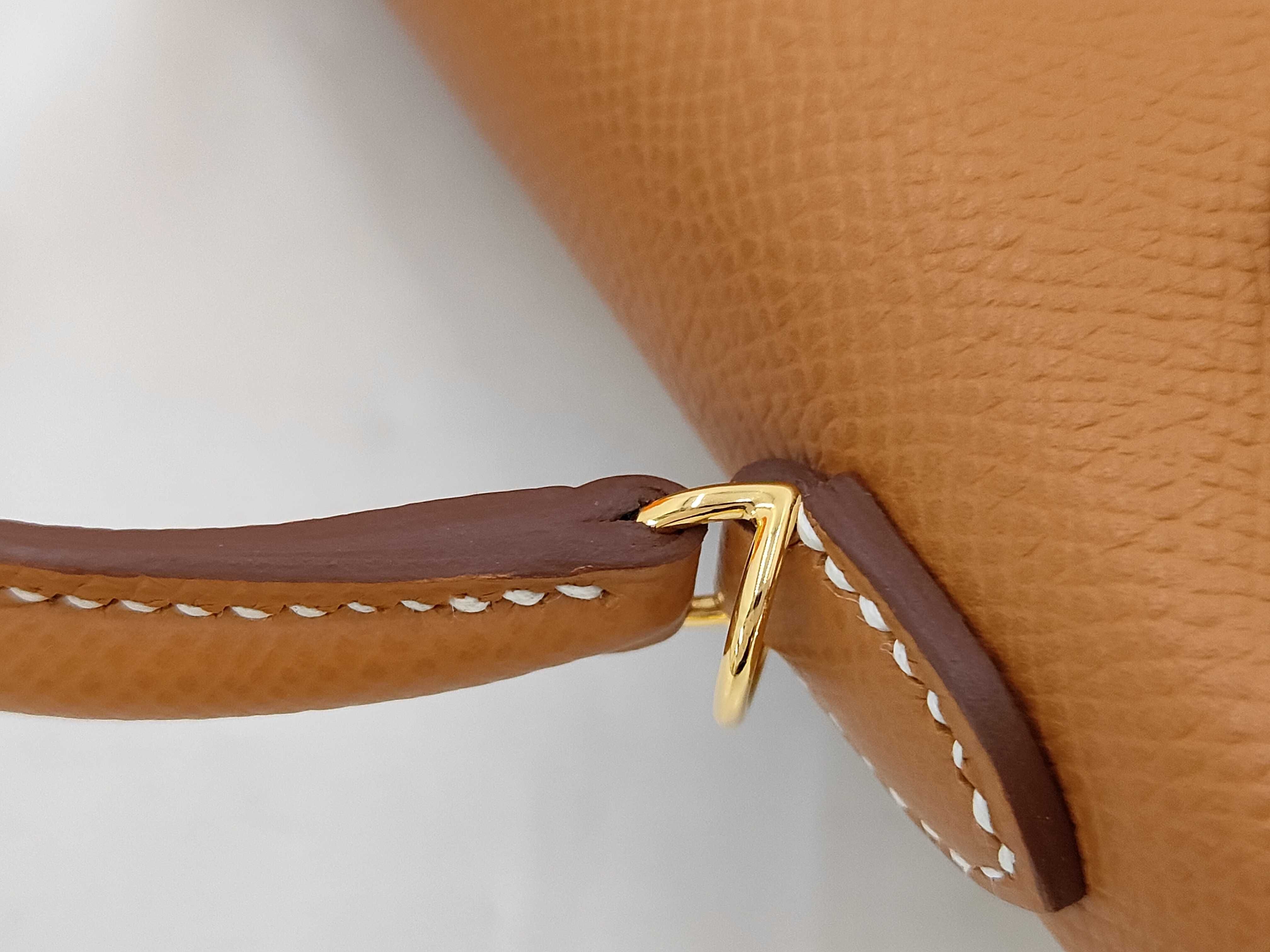 Mini Kelly Epsom Leather Handbag with Gold Hardware (K Stamp) — view 7