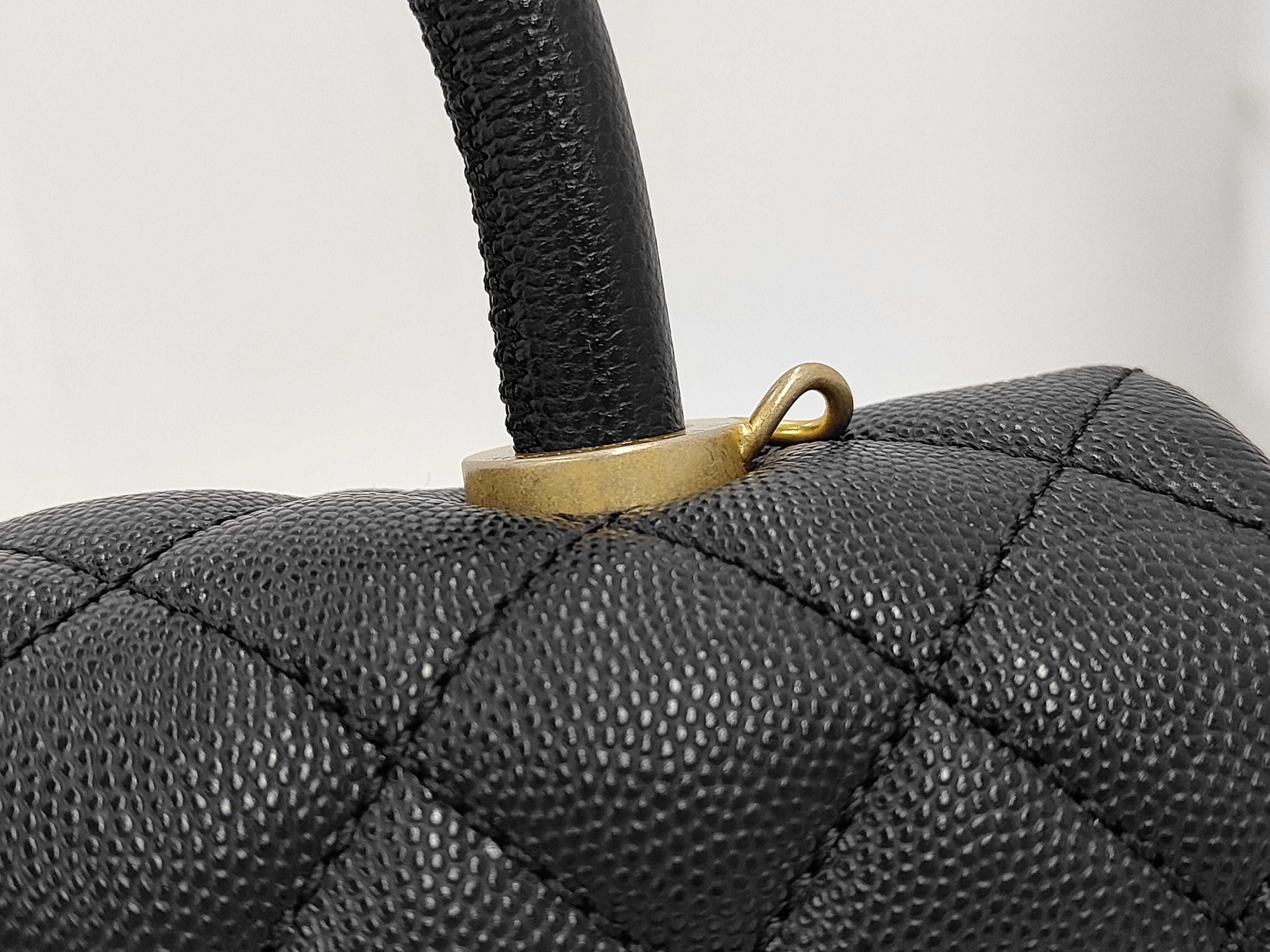Caviar Skin Coco Handle Shoulder Bag — view 3