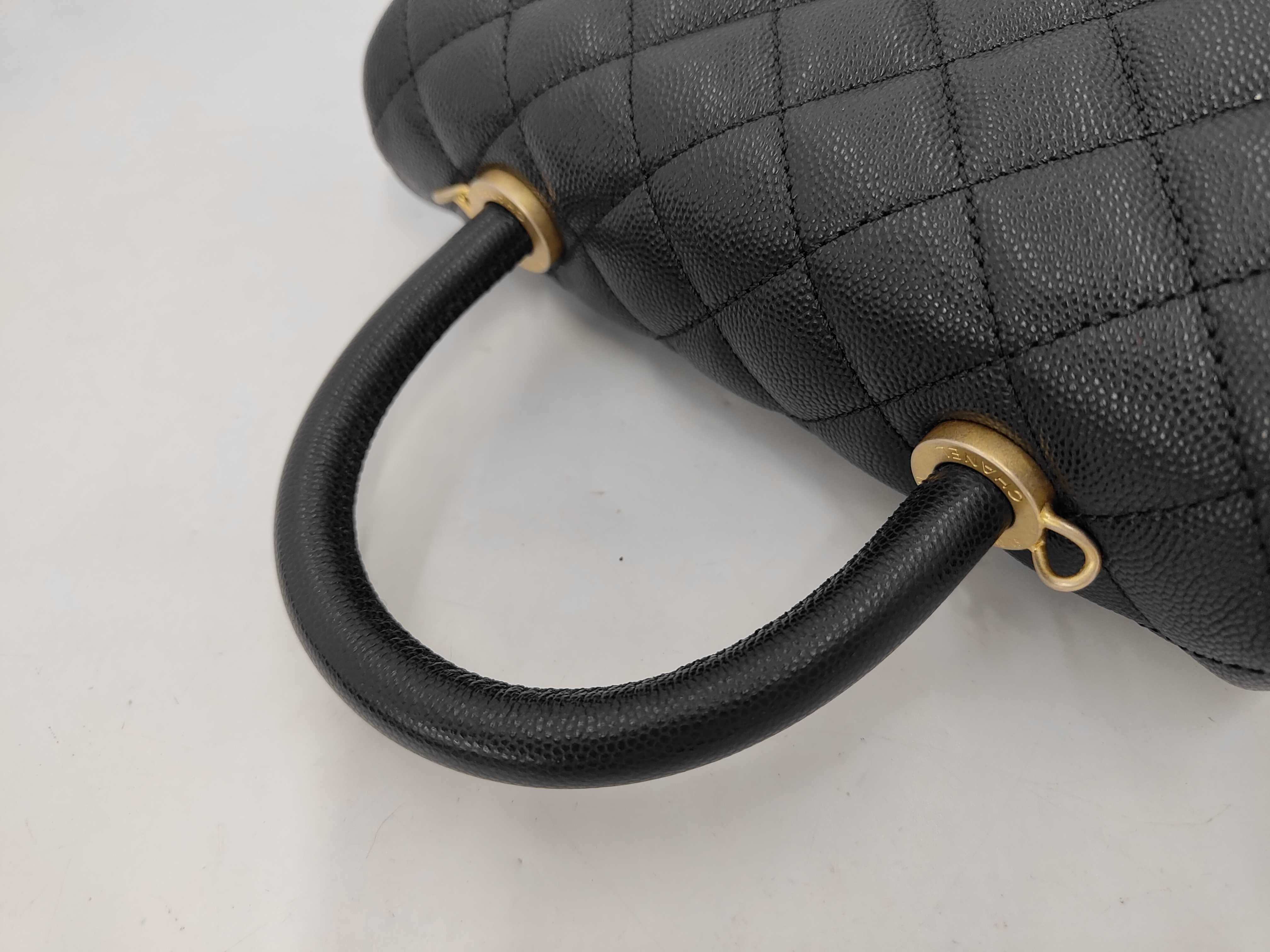 Caviar Skin Coco Handle Shoulder Bag — view 4