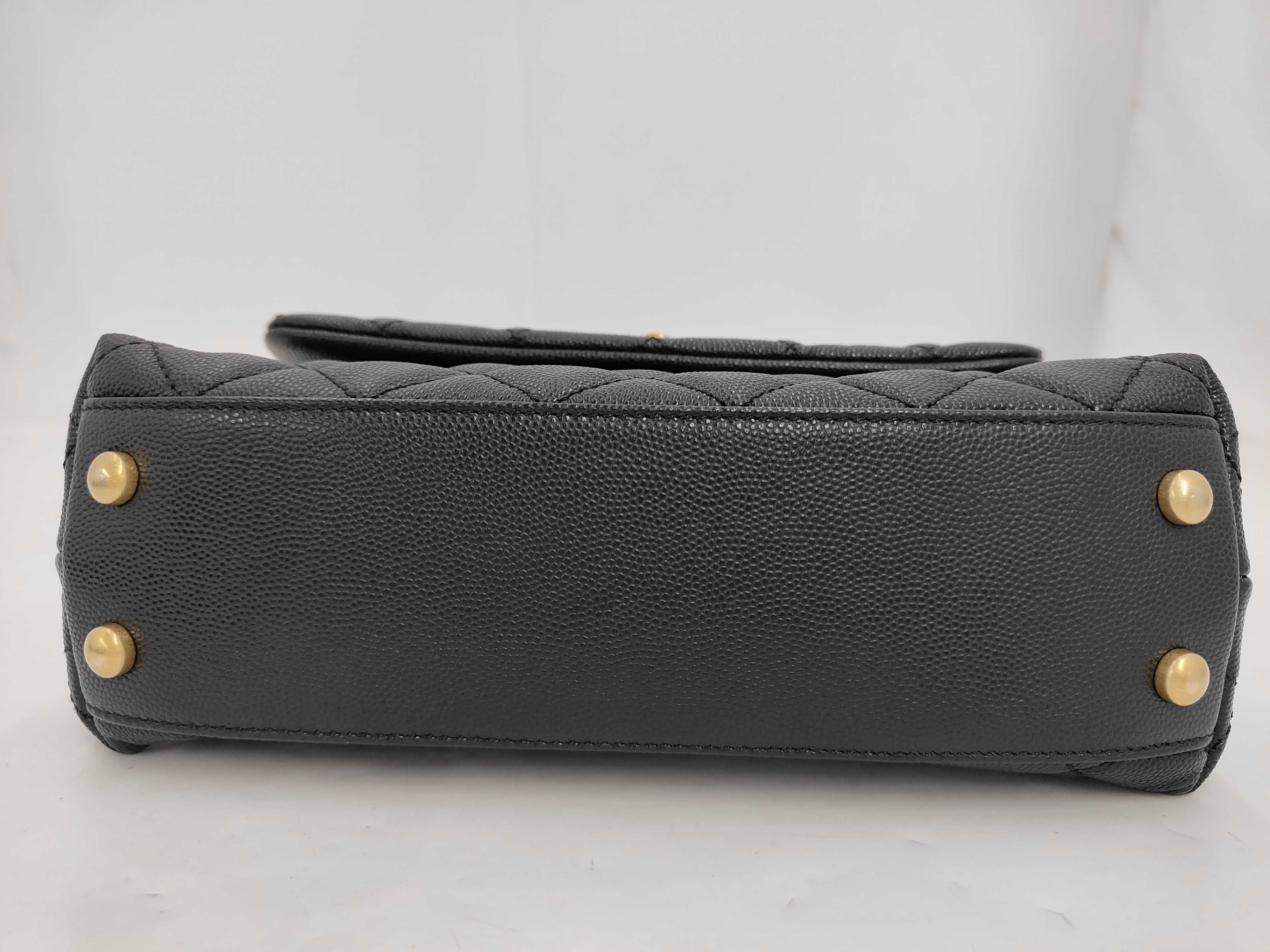 Caviar Skin Coco Handle Shoulder Bag — view 7