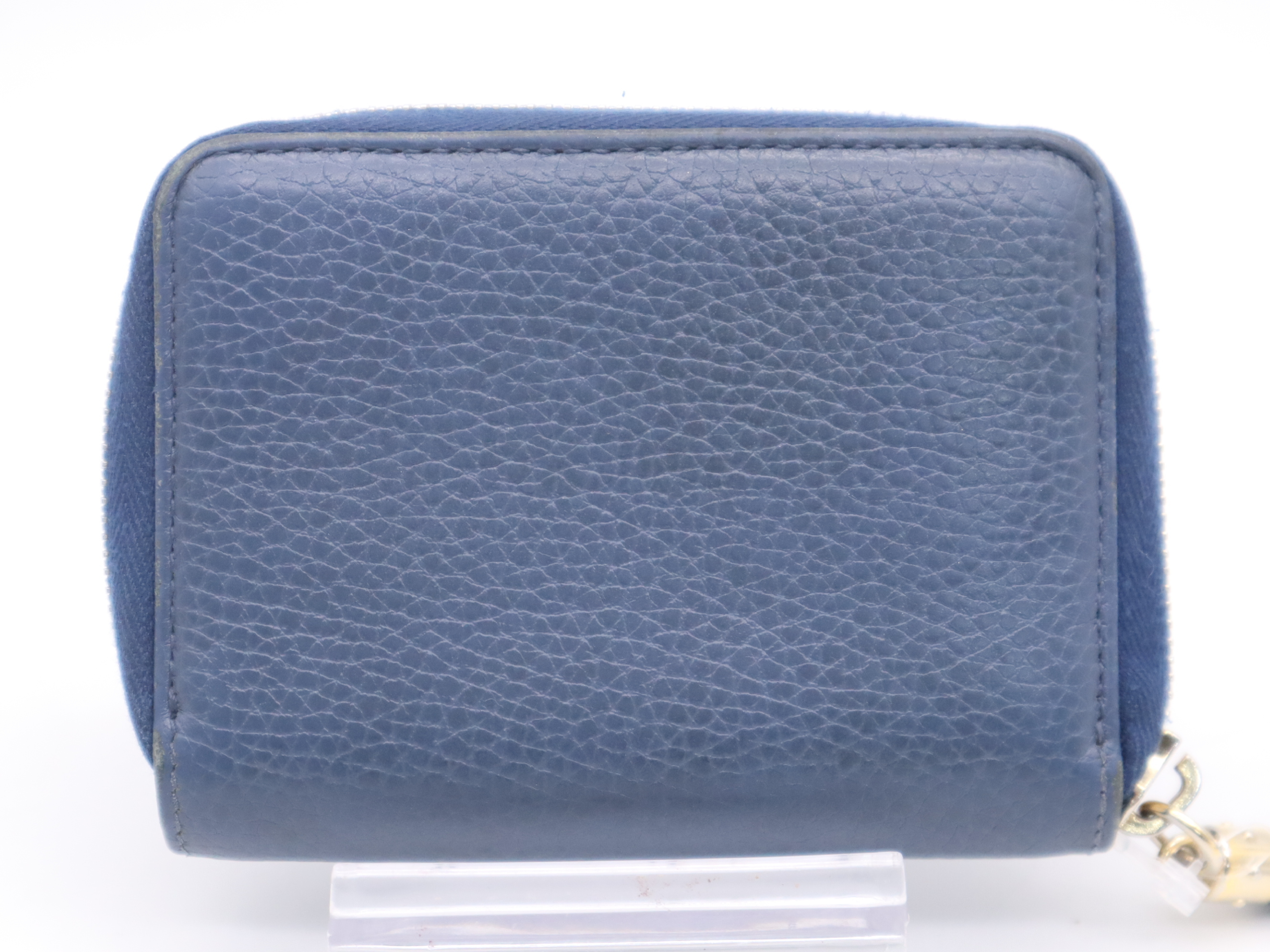 598209 Leather Soho Coin Case, Blue, with Box, Wallet — view 2