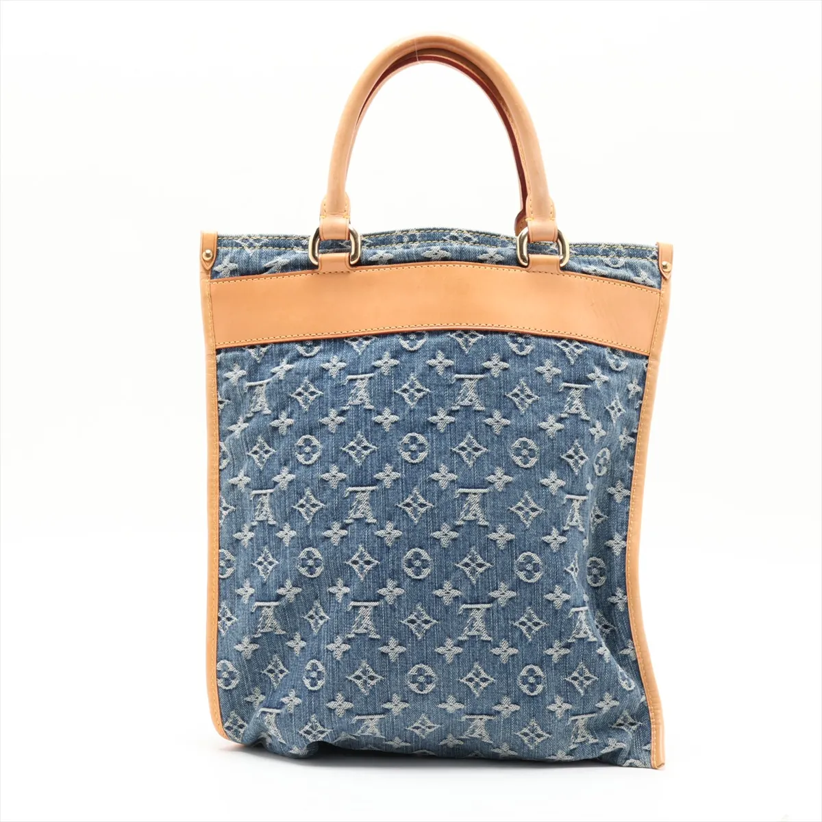 Monogram Denim Flat Shopper M95018 AS0035 Blue — view 2