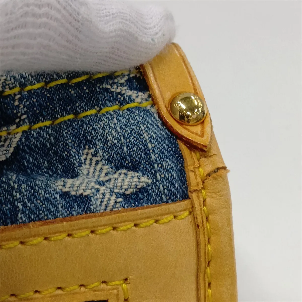 Monogram Denim Flat Shopper M95018 AS0035 Blue — view 12