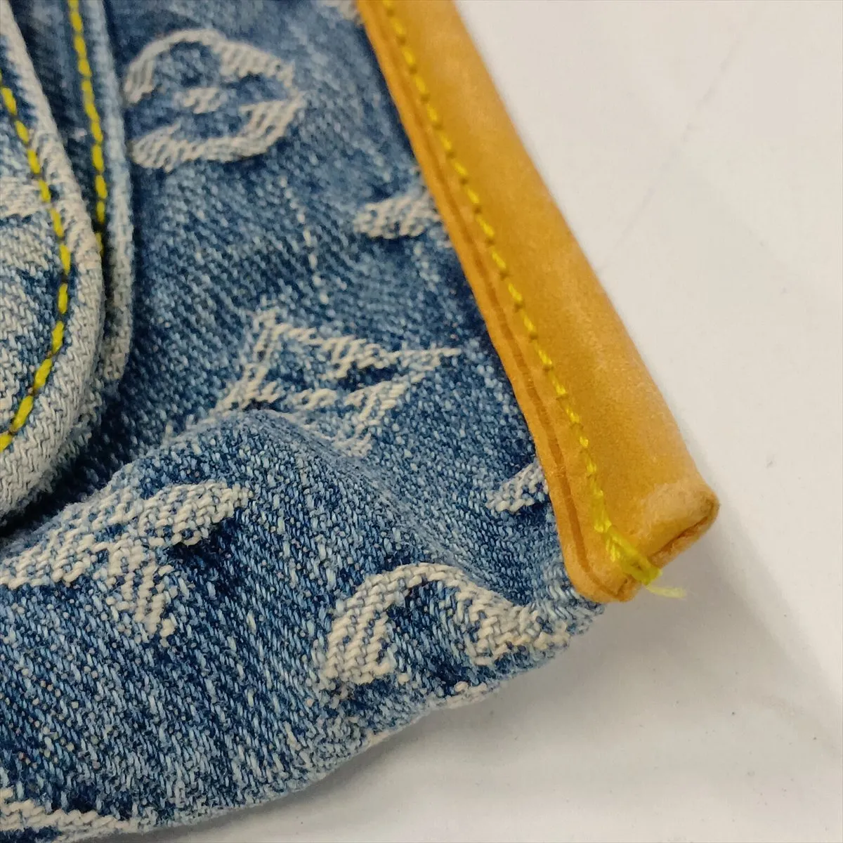 Monogram Denim Flat Shopper M95018 AS0035 Blue — view 13