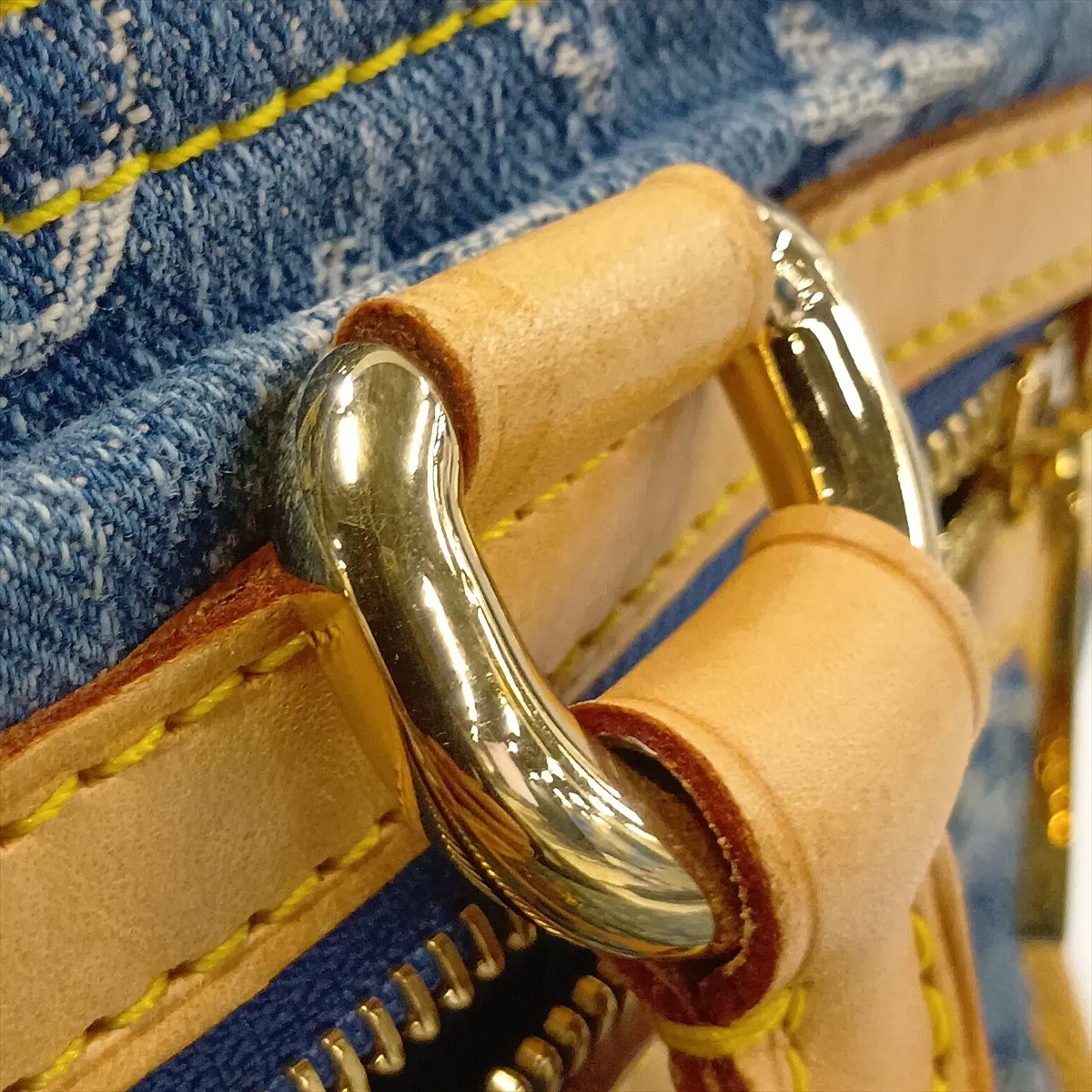 Monogram Denim Flat Shopper M95018 AS0035 Blue — view 15