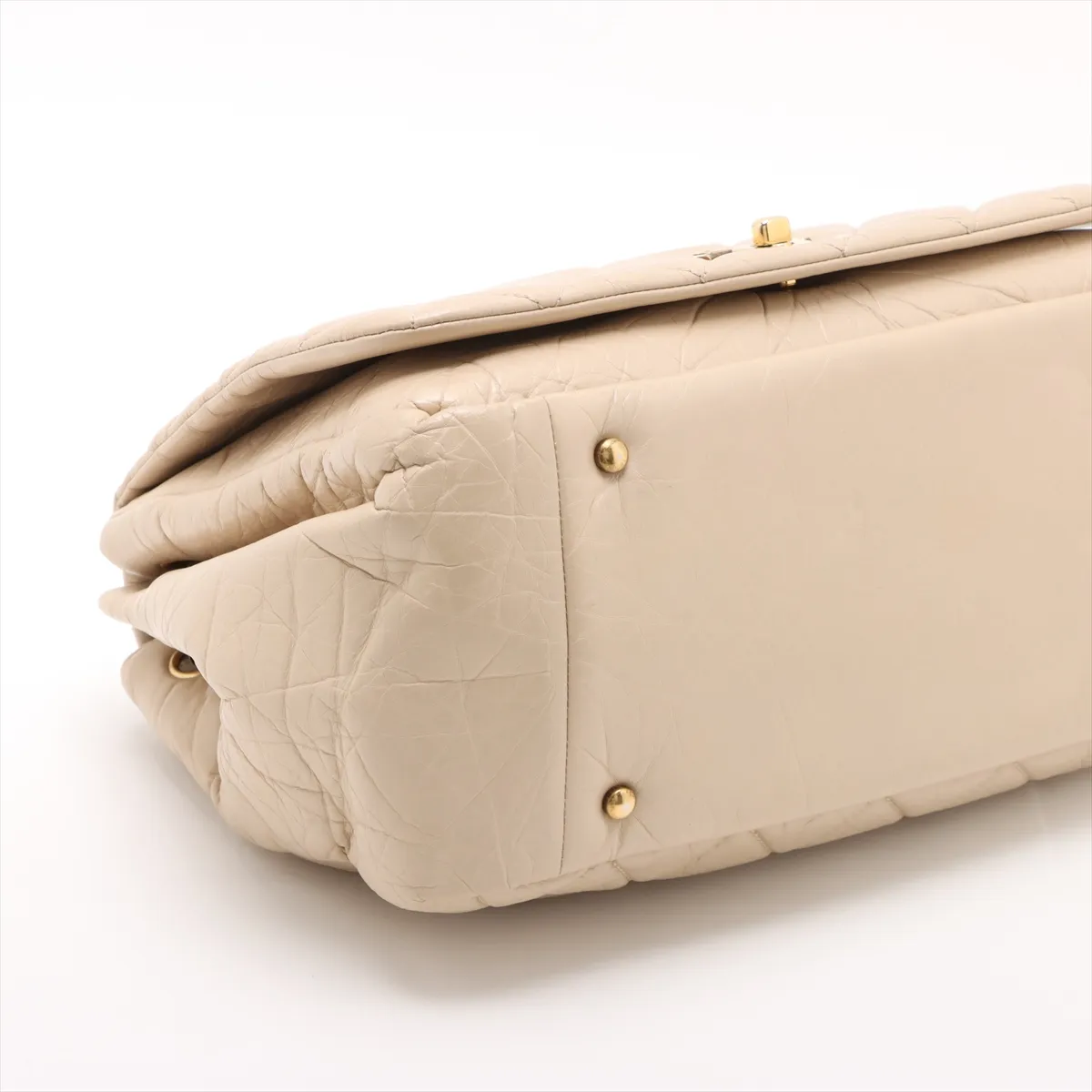 Matelasse Vintage Calf 2WAY Shoulder Bag Paris Bombay Beige Gold Hardware 16431705 16th Series — view 4