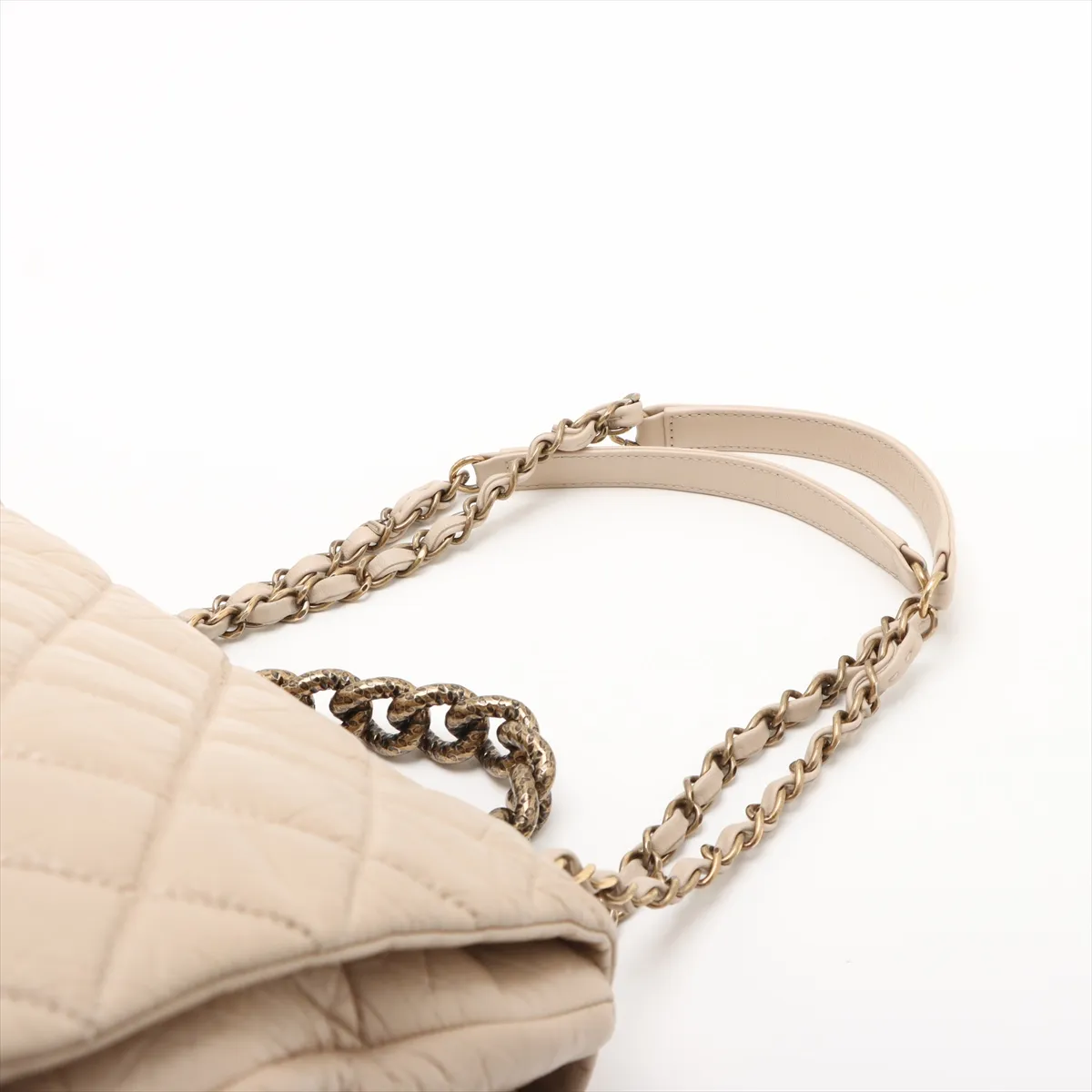 Matelasse Vintage Calf 2WAY Shoulder Bag Paris Bombay Beige Gold Hardware 16431705 16th Series — view 5
