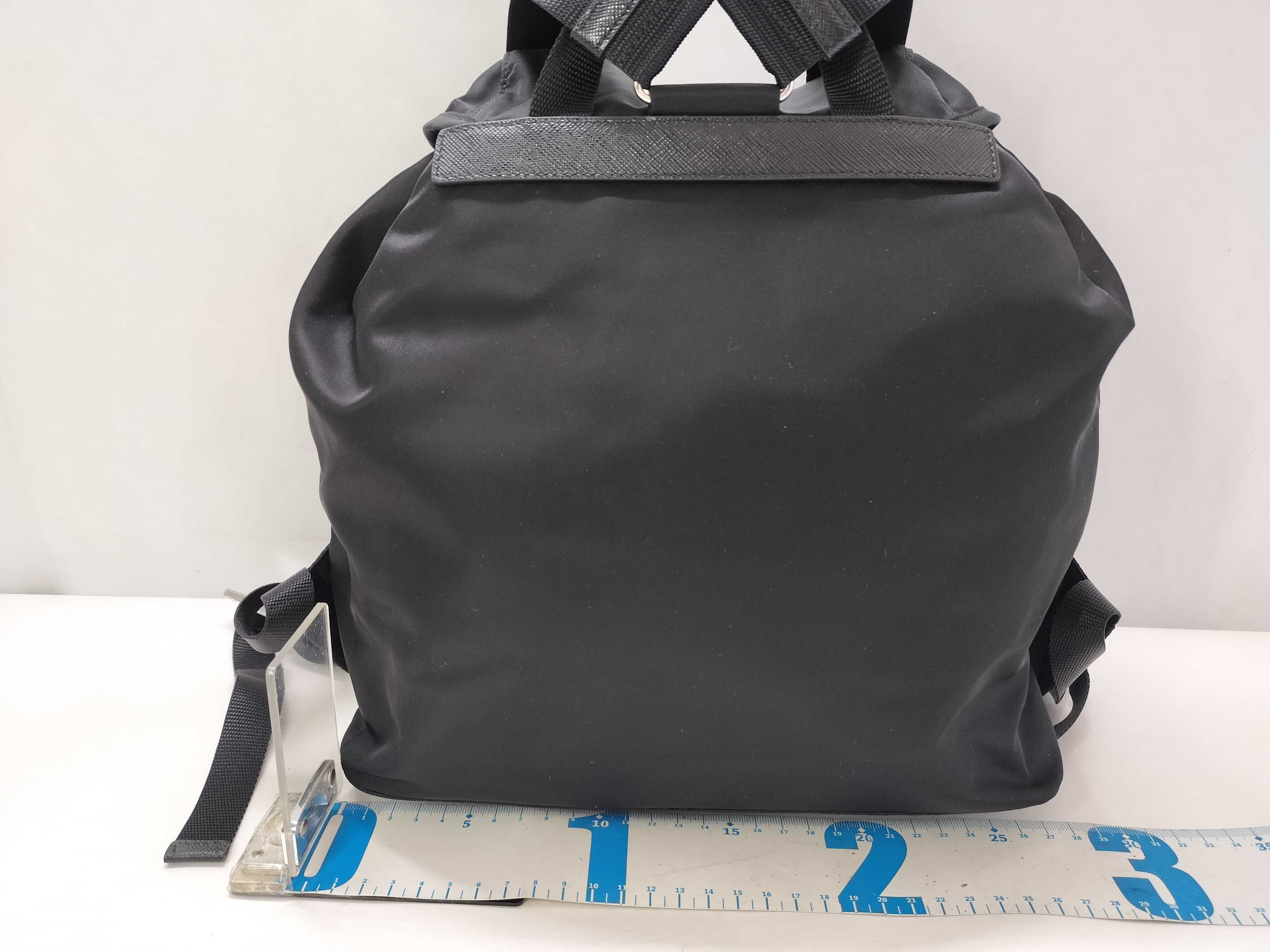 Nylon Prada Tessuto Nylon x Leather Backpack/Rucksack Black — view 2