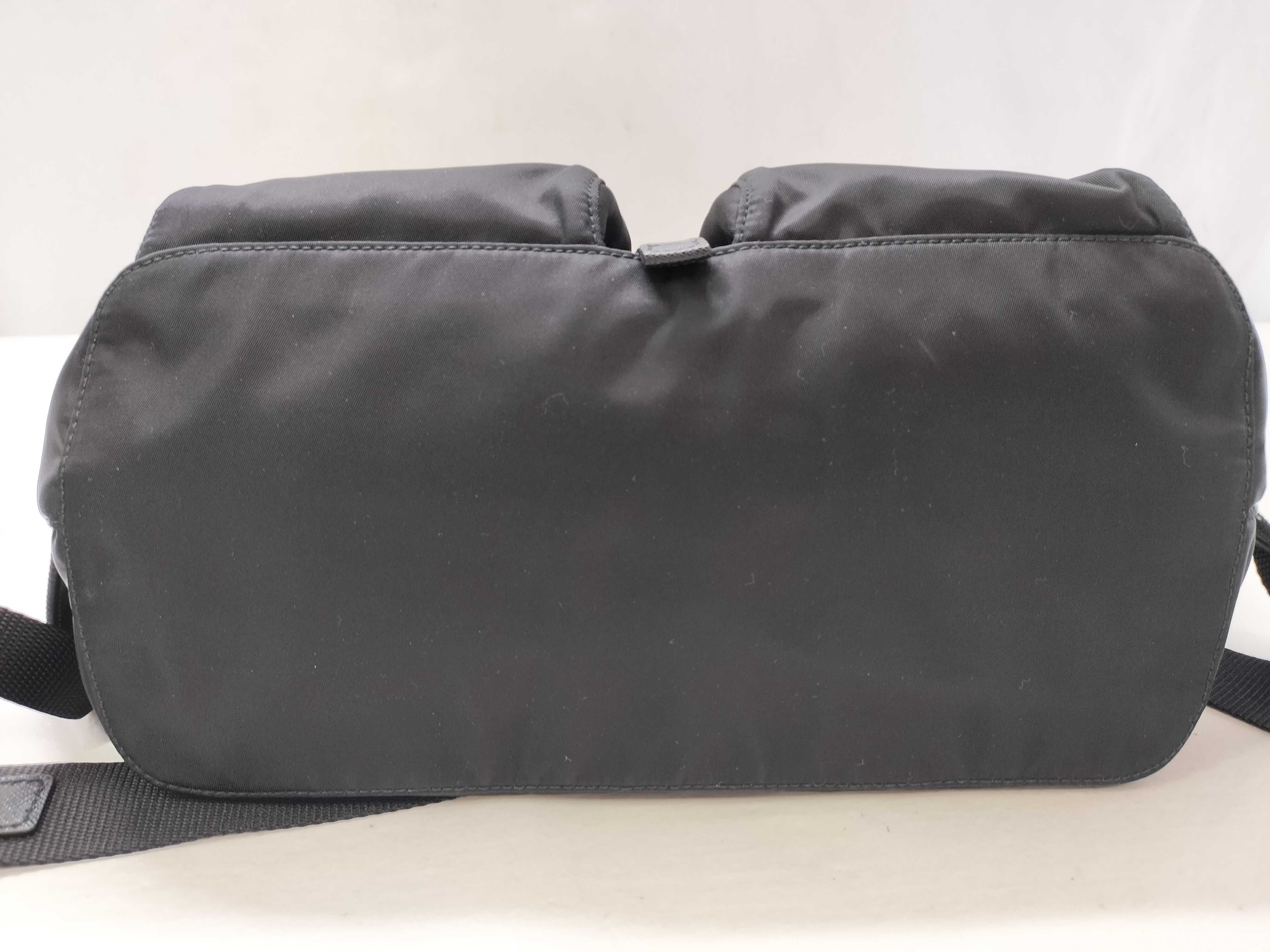 Nylon Prada Tessuto Nylon x Leather Backpack/Rucksack Black — view 15