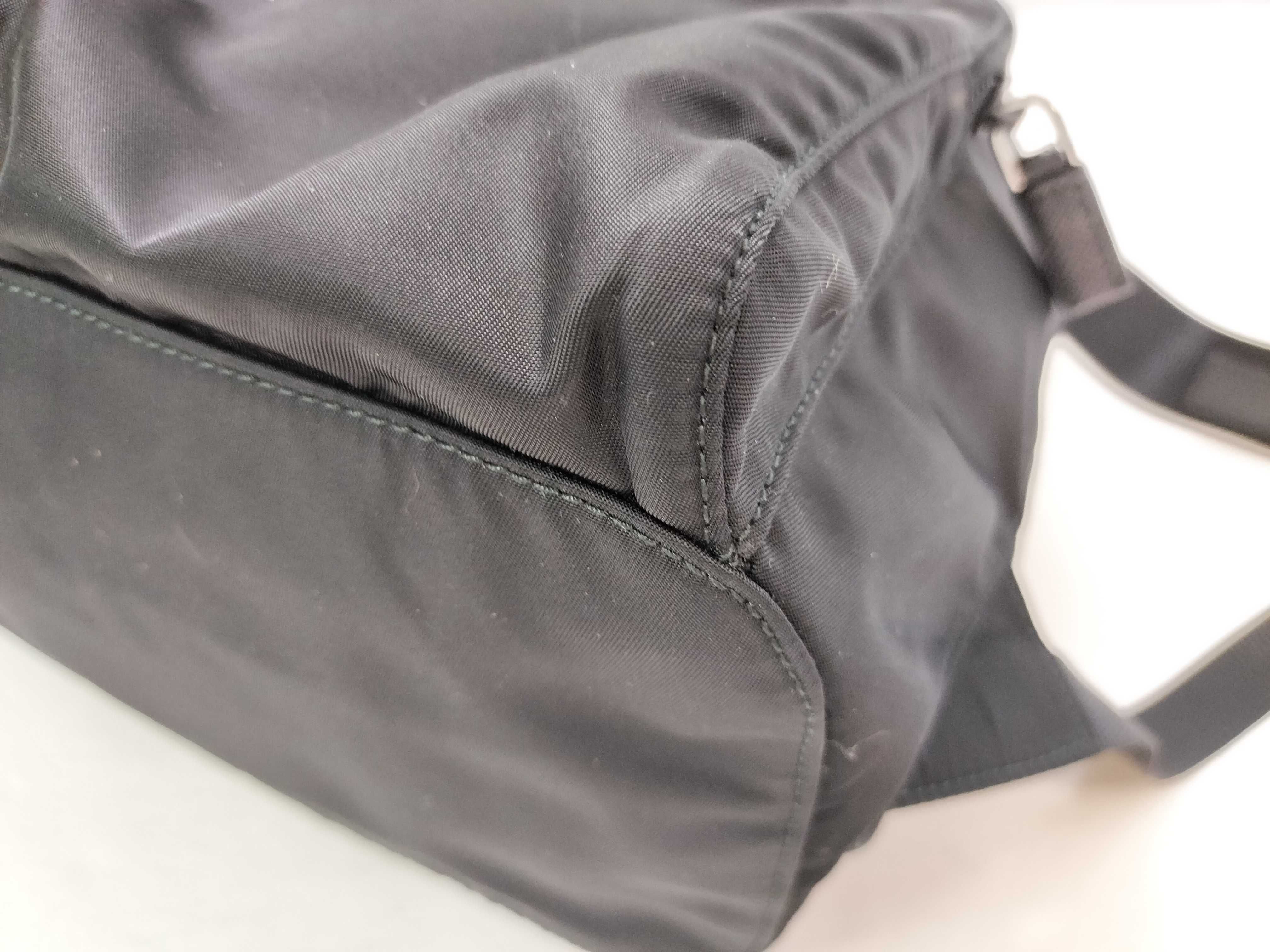 Nylon Prada Tessuto Nylon x Leather Backpack/Rucksack Black — view 6