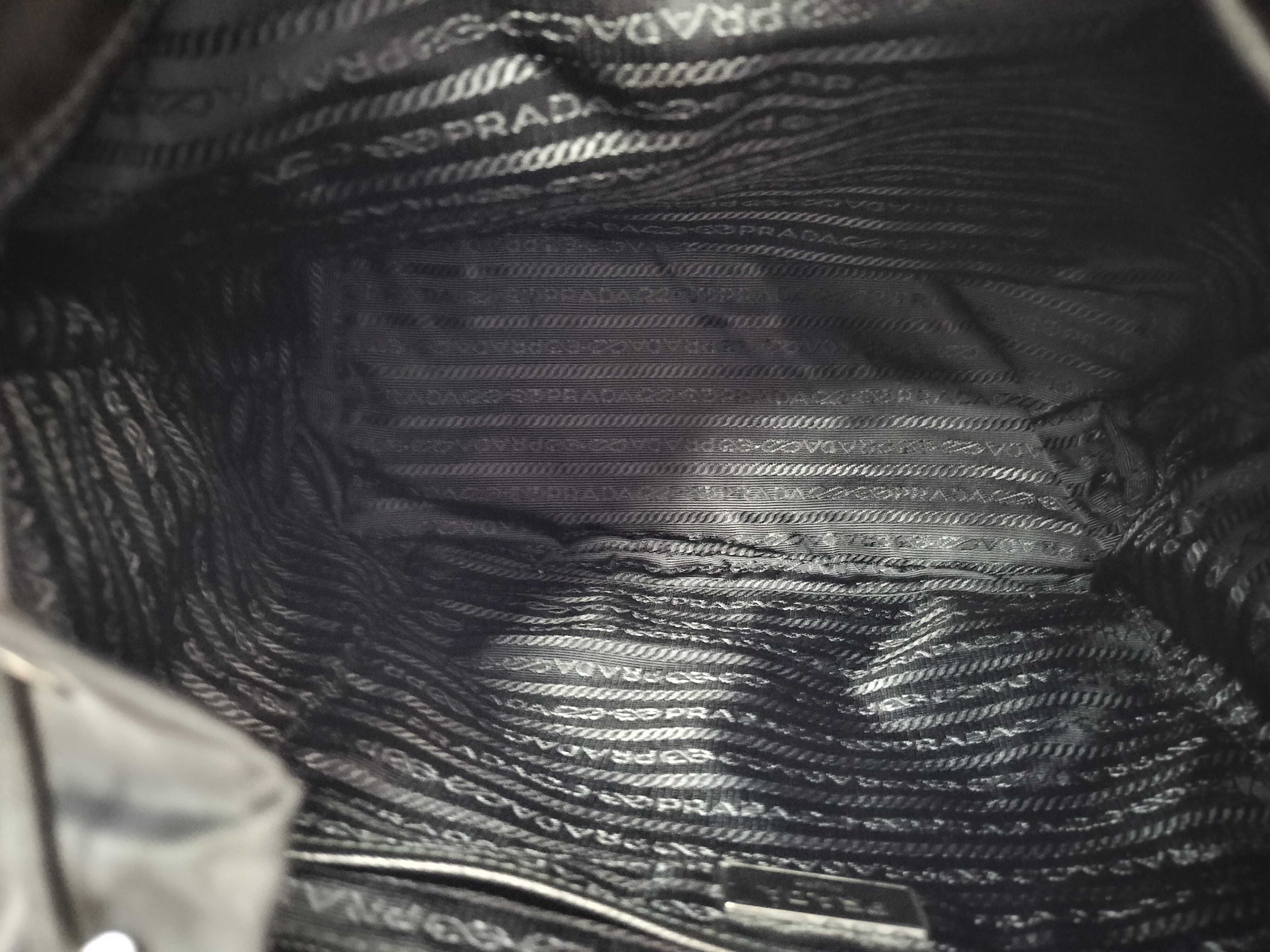 Nylon Prada Tessuto Nylon x Leather Backpack/Rucksack Black — view 7