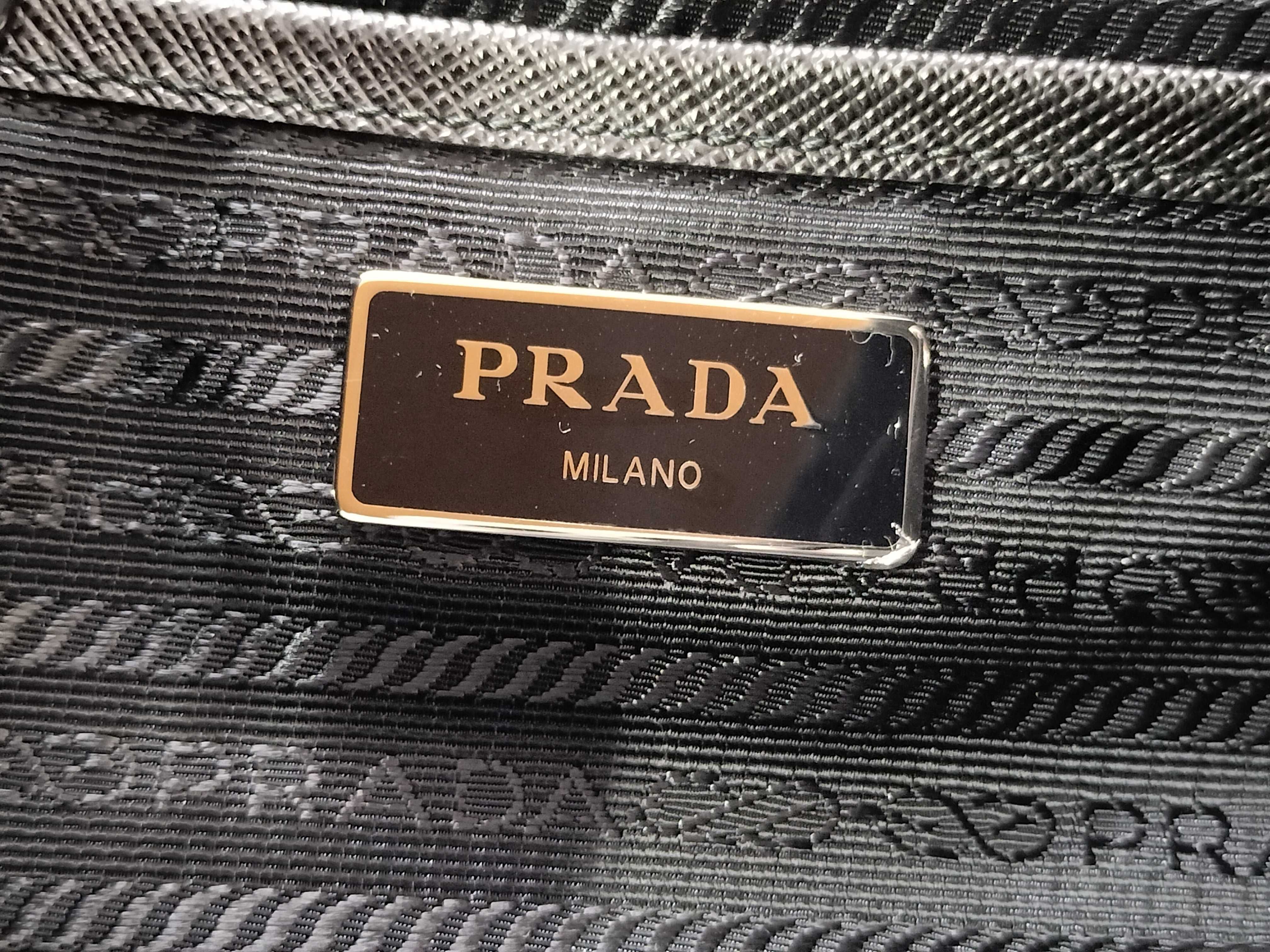 Nylon Prada Tessuto Nylon x Leather Backpack/Rucksack Black — view 8