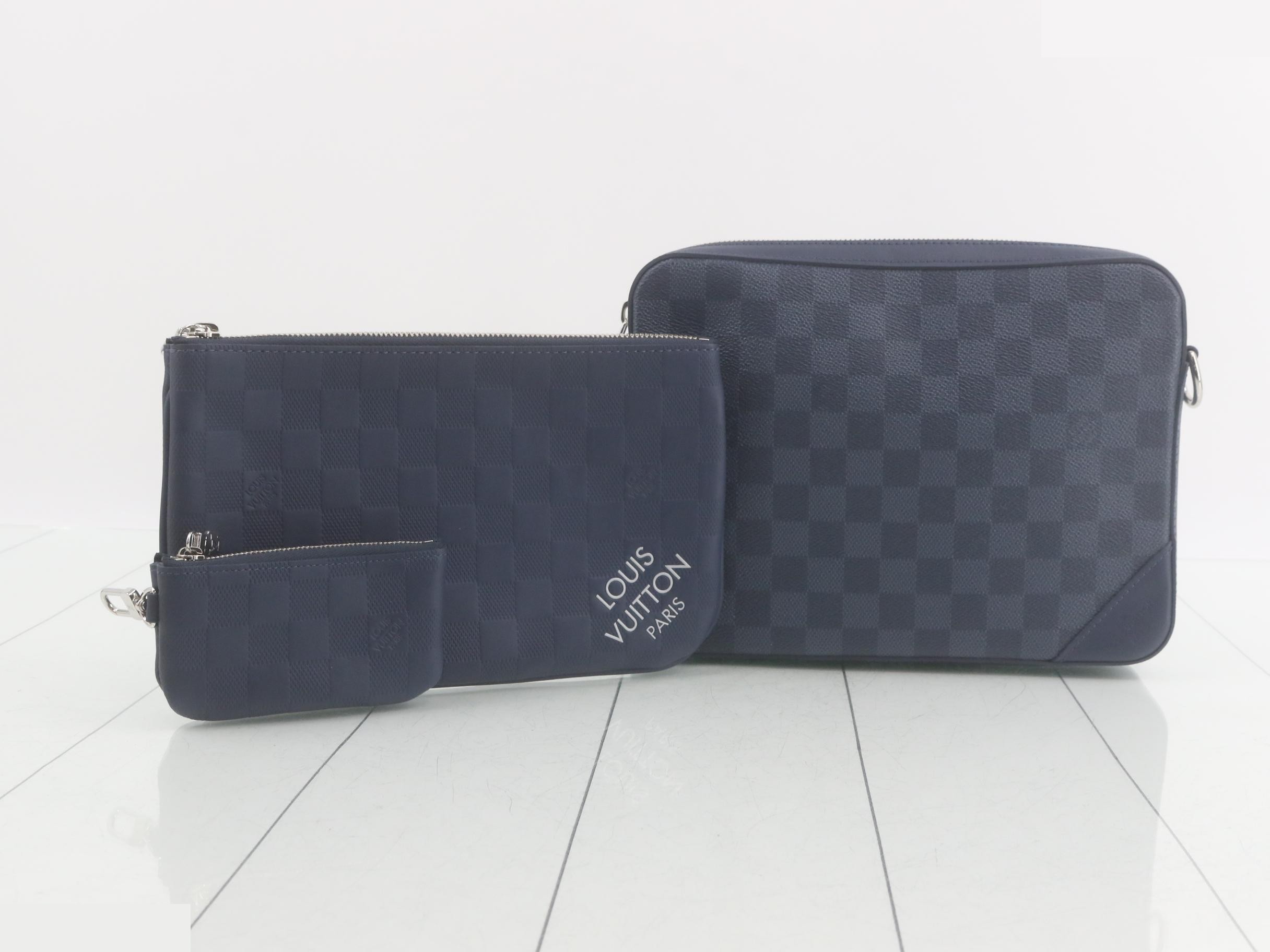 Damier Squared Trio Messenger Bag (Unused)
