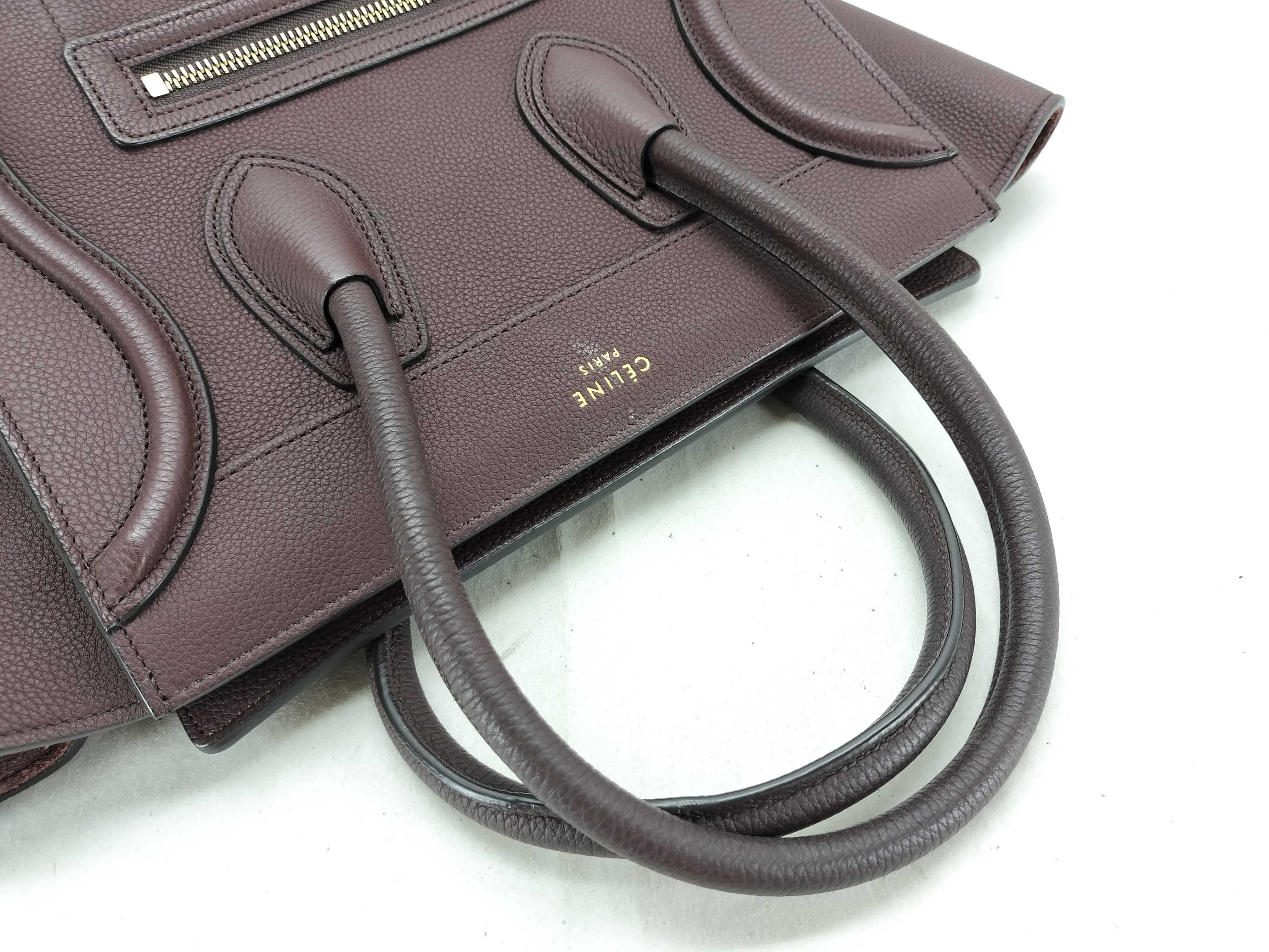 SG- Luggage Micro Shopper Leather Handbag Maroon W-GA-2198 Handbag — view 3