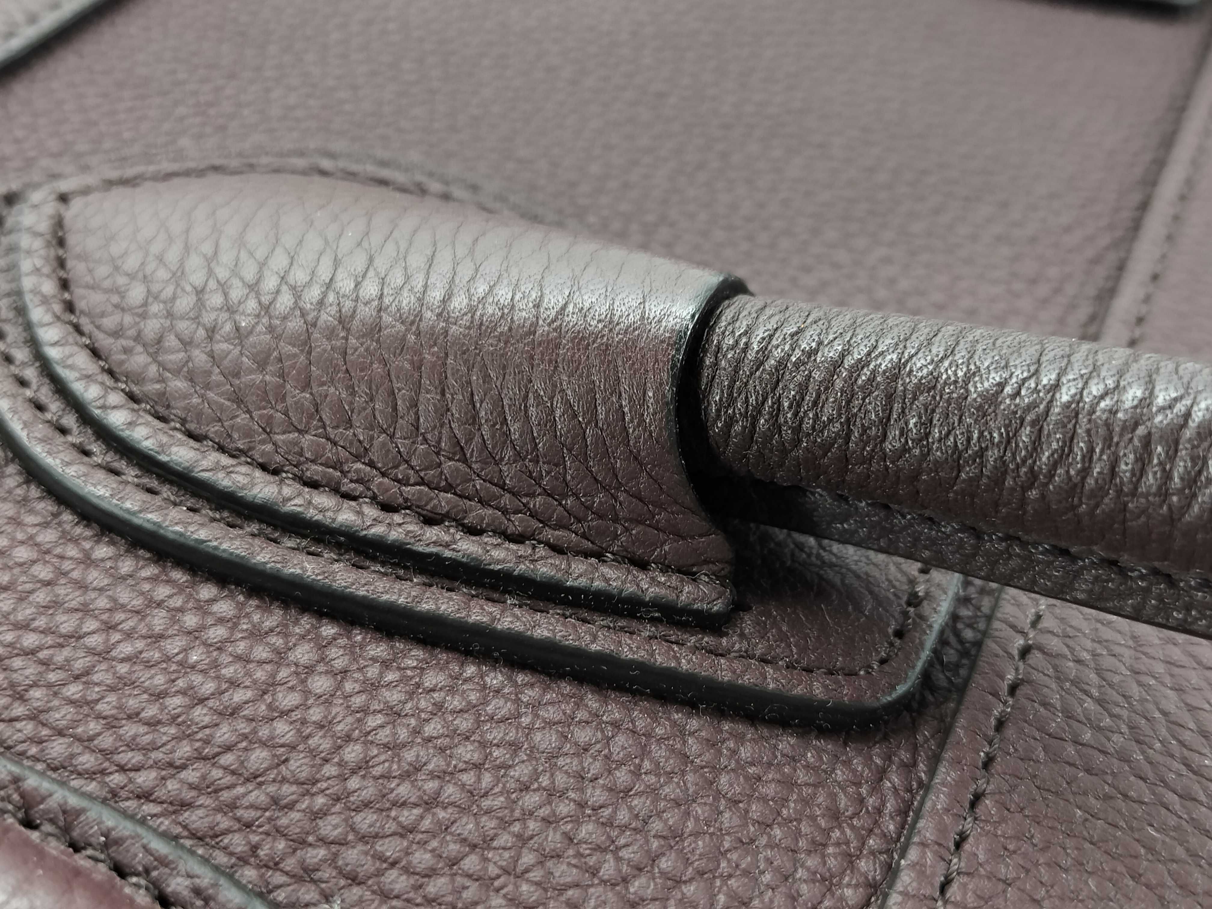 SG- Luggage Micro Shopper Leather Handbag Maroon W-GA-2198 Handbag — view 5